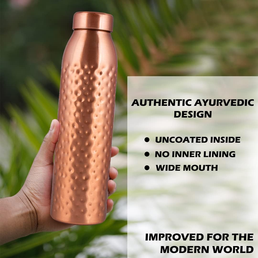 NORMAN JR Bottiglia d'Acqua in Rame Martellata 1L - immagine 5