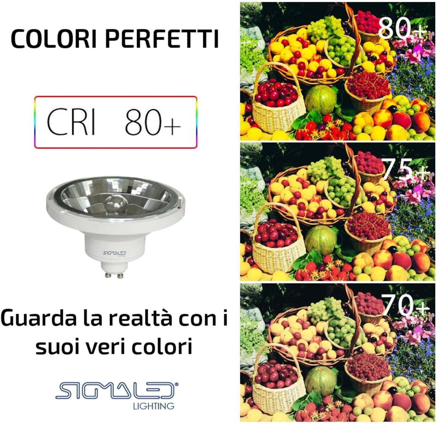Sigmaled Lighting - Faretto LED AR111 GU10 Dimmerabile - immagine 3
