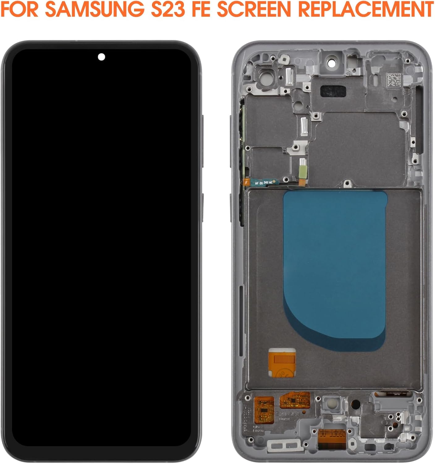 AGCUT Display LCD per Samsung S23 FE 6,4 Pollici, Nero con Telaio - immagine 3