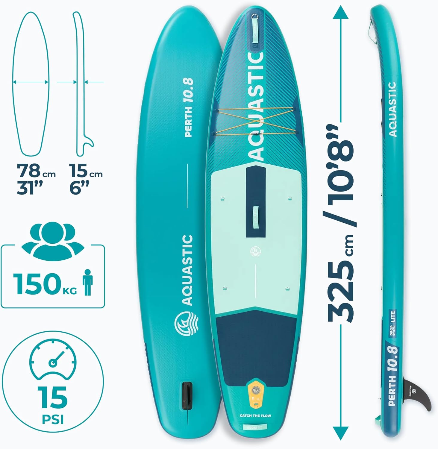 Aquastic Perth 10'8" SUP Board Set Completo - immagine 2