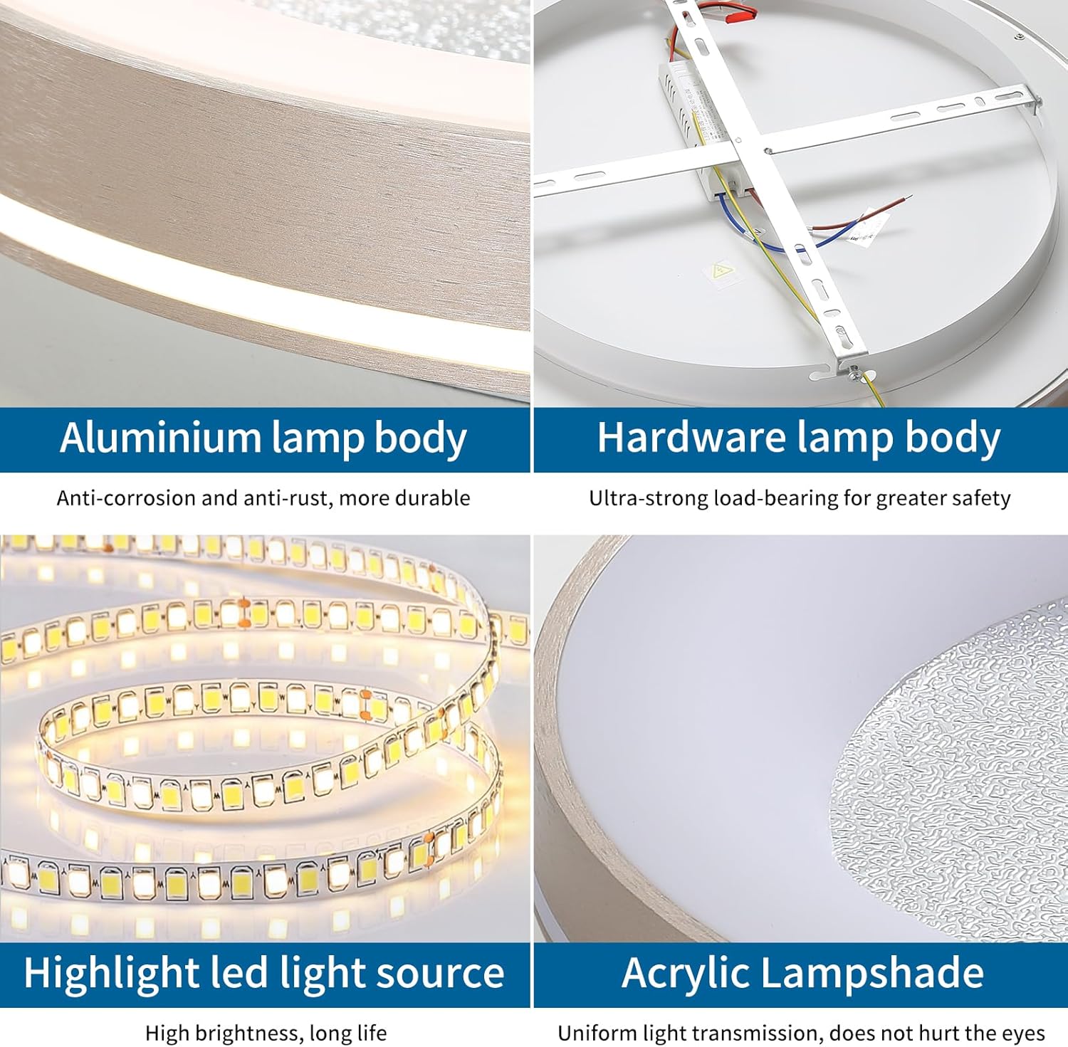 Mikeru Lampada da Soffitto ad Anello 40cm Oro Rosa - immagine 3