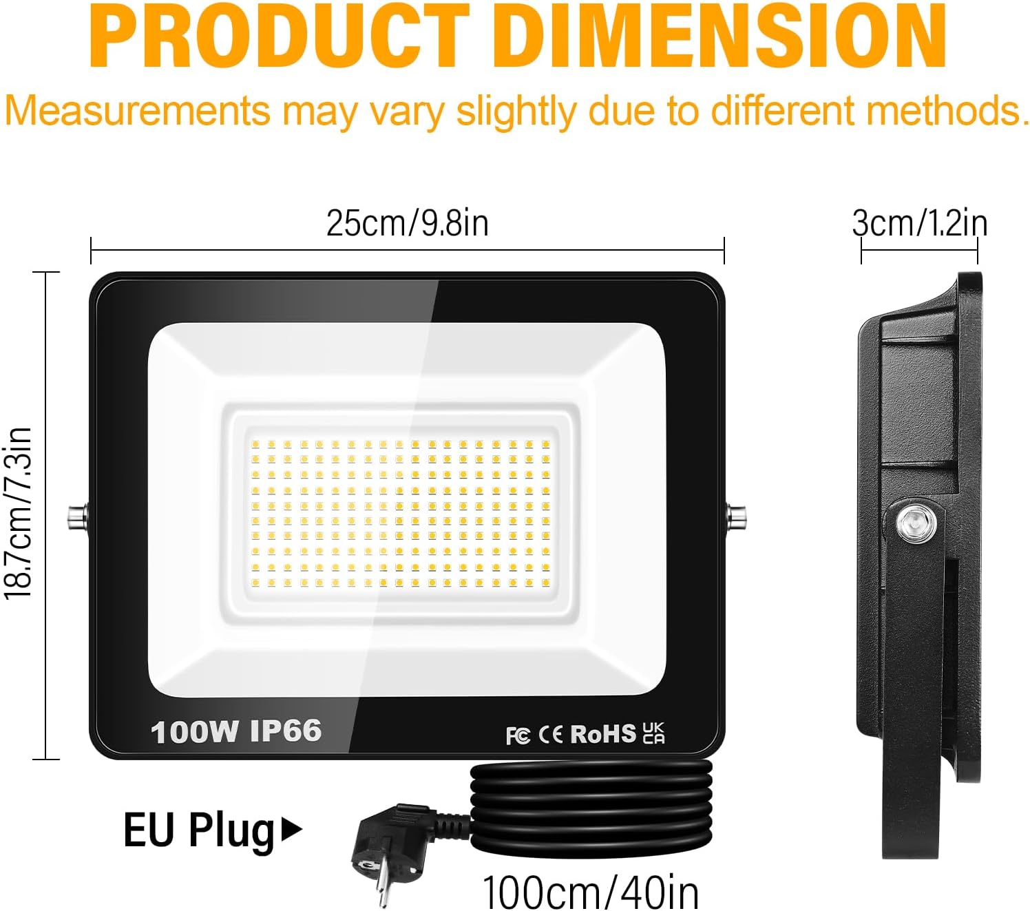 RIGIDON Faretto LED da Esterno con Spina 2x 100W - immagine 2