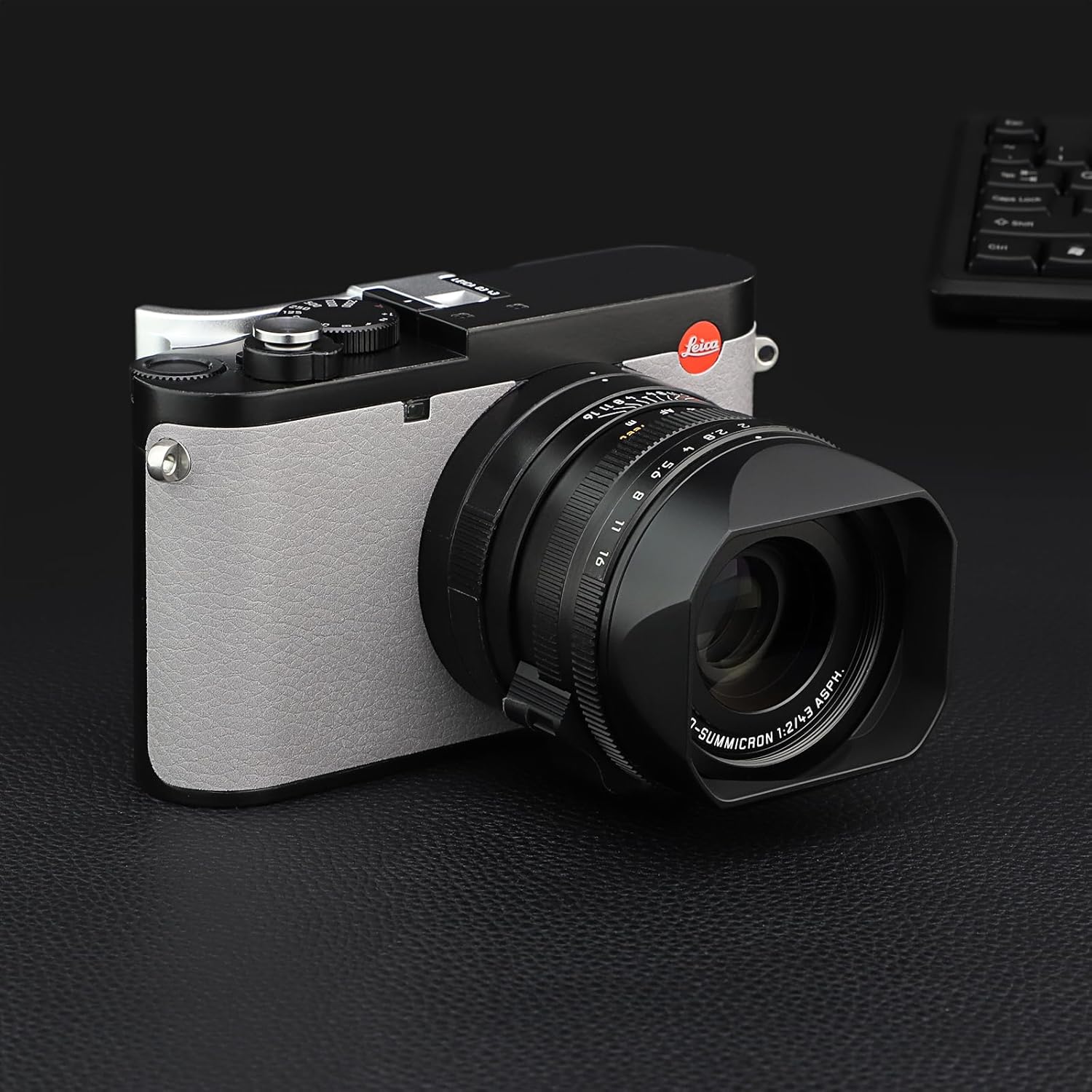 Haoge Paraluce quadrato in metallo per fotocamera Leica Q3 Q3-43 nero LH-LQ343B - immagine 2