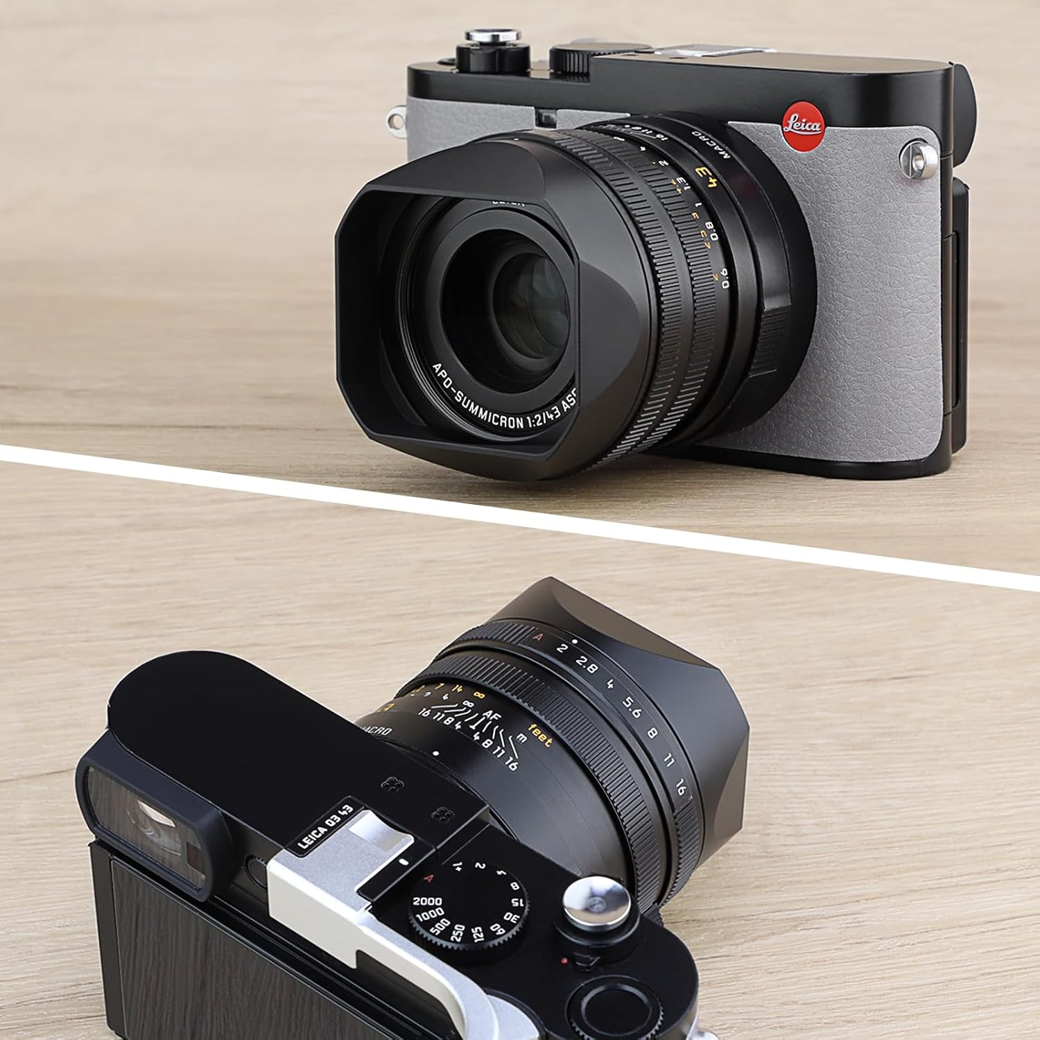 Haoge Paraluce quadrato in metallo per fotocamera Leica Q3 Q3-43 nero LH-LQ343B - immagine 7