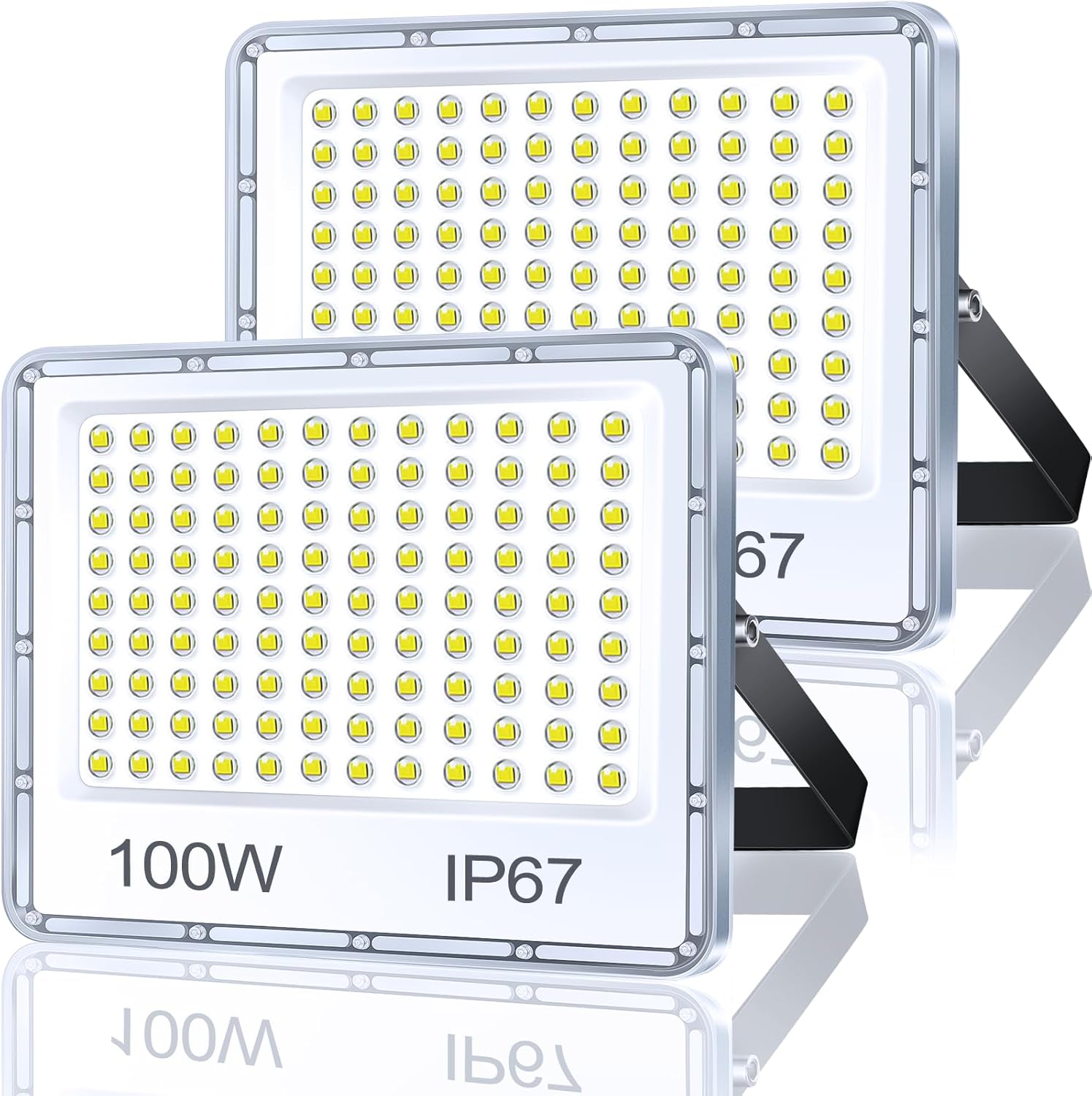 Tasinuo Faretto LED da Esterno 100W 2 Pezzi - immagine 1