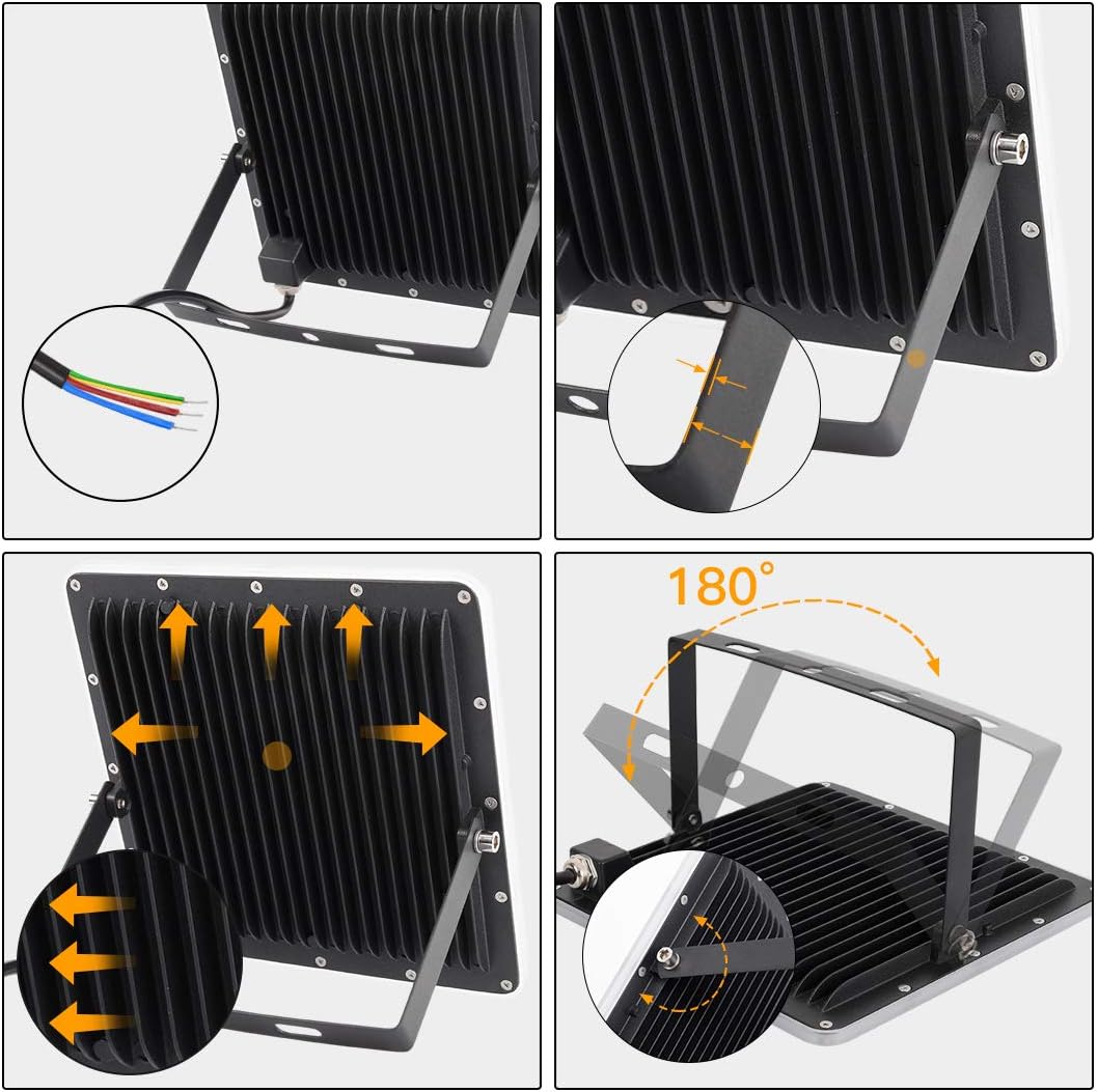 Tasinuo Faretto LED da Esterno 100W 2 Pezzi - immagine 5