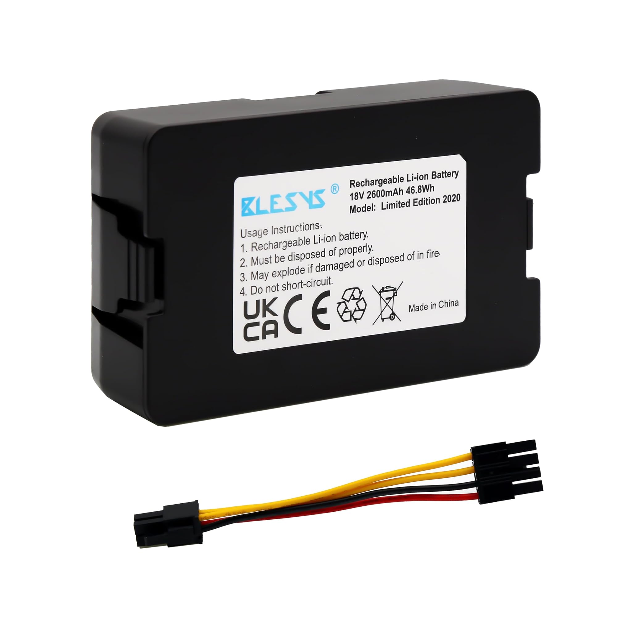 Blesys Batteria 46.8Wh 18V per Gardena Sileno Life/City/Minimo