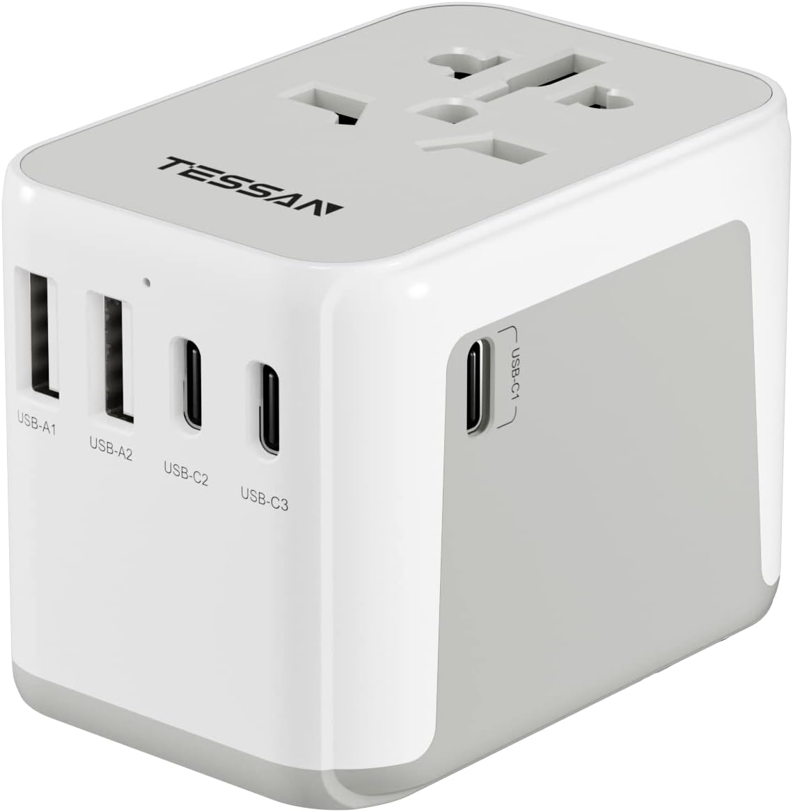 Tessan Adattatore Universale da Viaggio con 5 USB - immagine 1