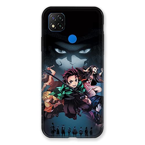 Cokitec Custodia per Xiaomi Redmi 9C Manga Demon Slayer, multicolore