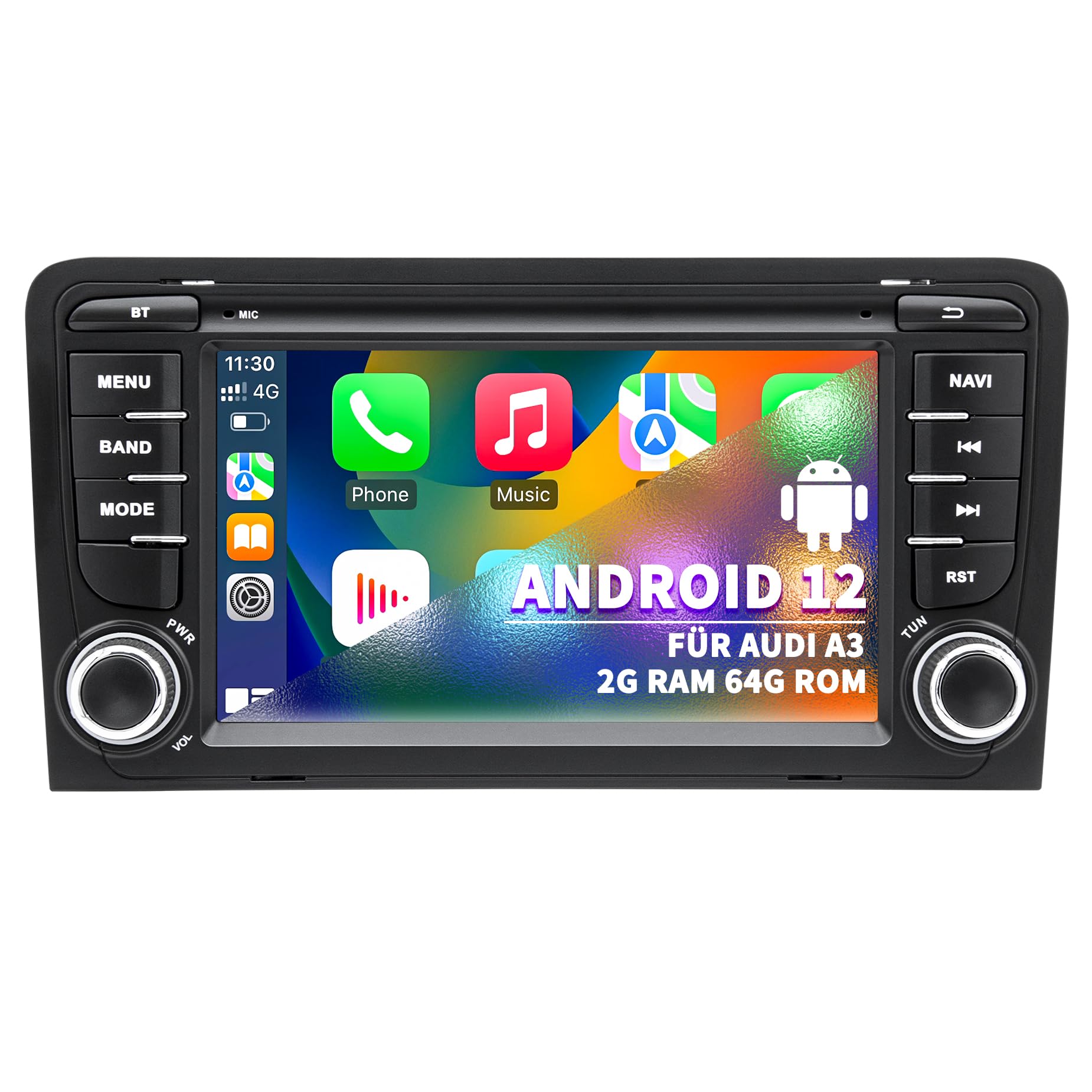 Autoradio Android 12 per Audi A3 S3 8P 2003-2012