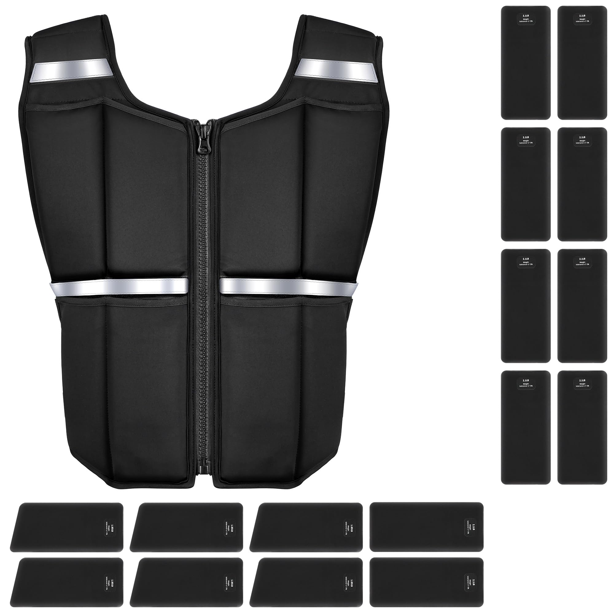 Onetwofit Gilet Ponderato Uomo Regolabile 20kg