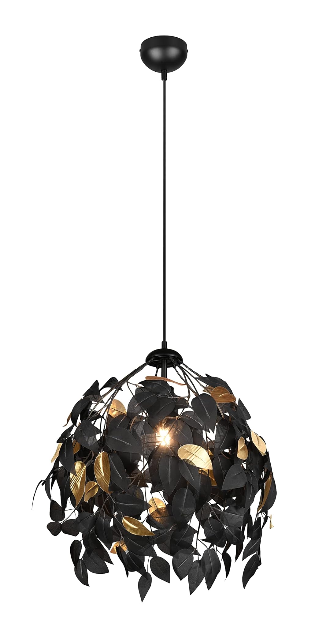 Reality Leavy - Lampadario 1xE27, Nero Opaco