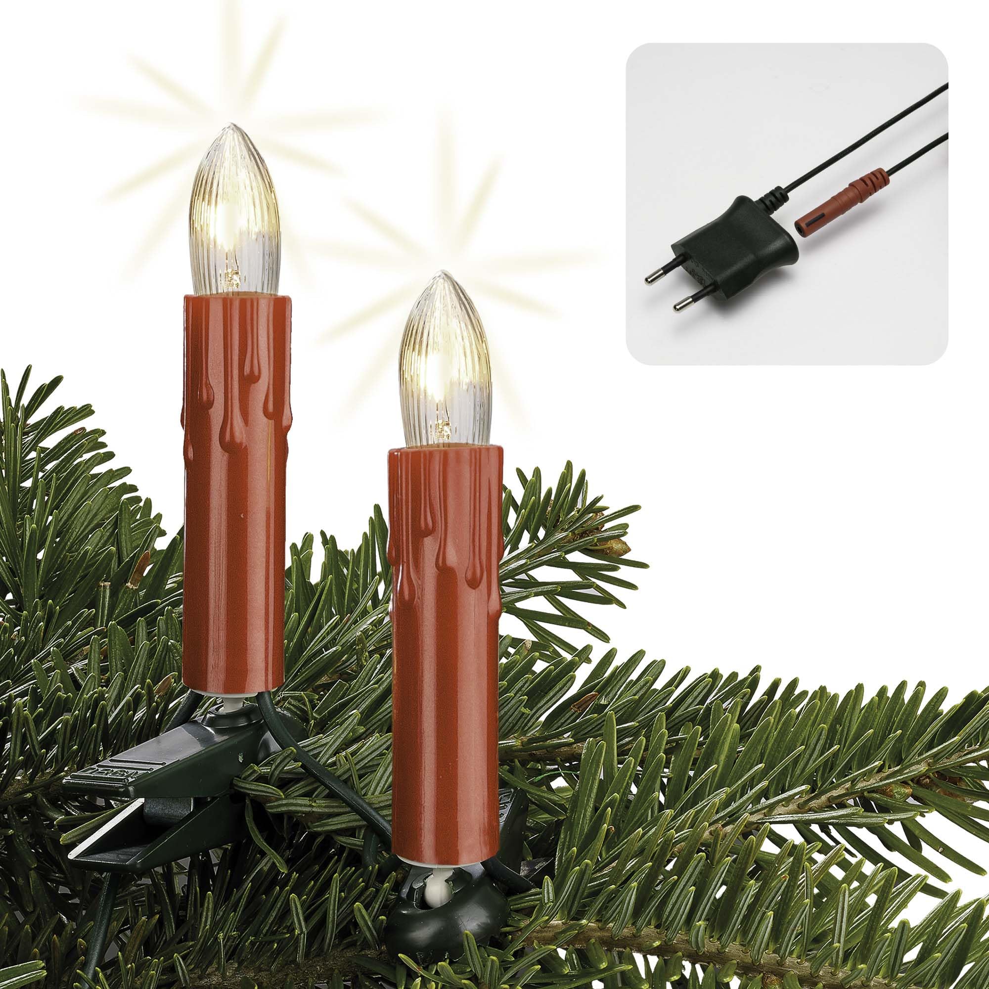 Hellum Catena Luminosa Albero di Natale 30 Candele