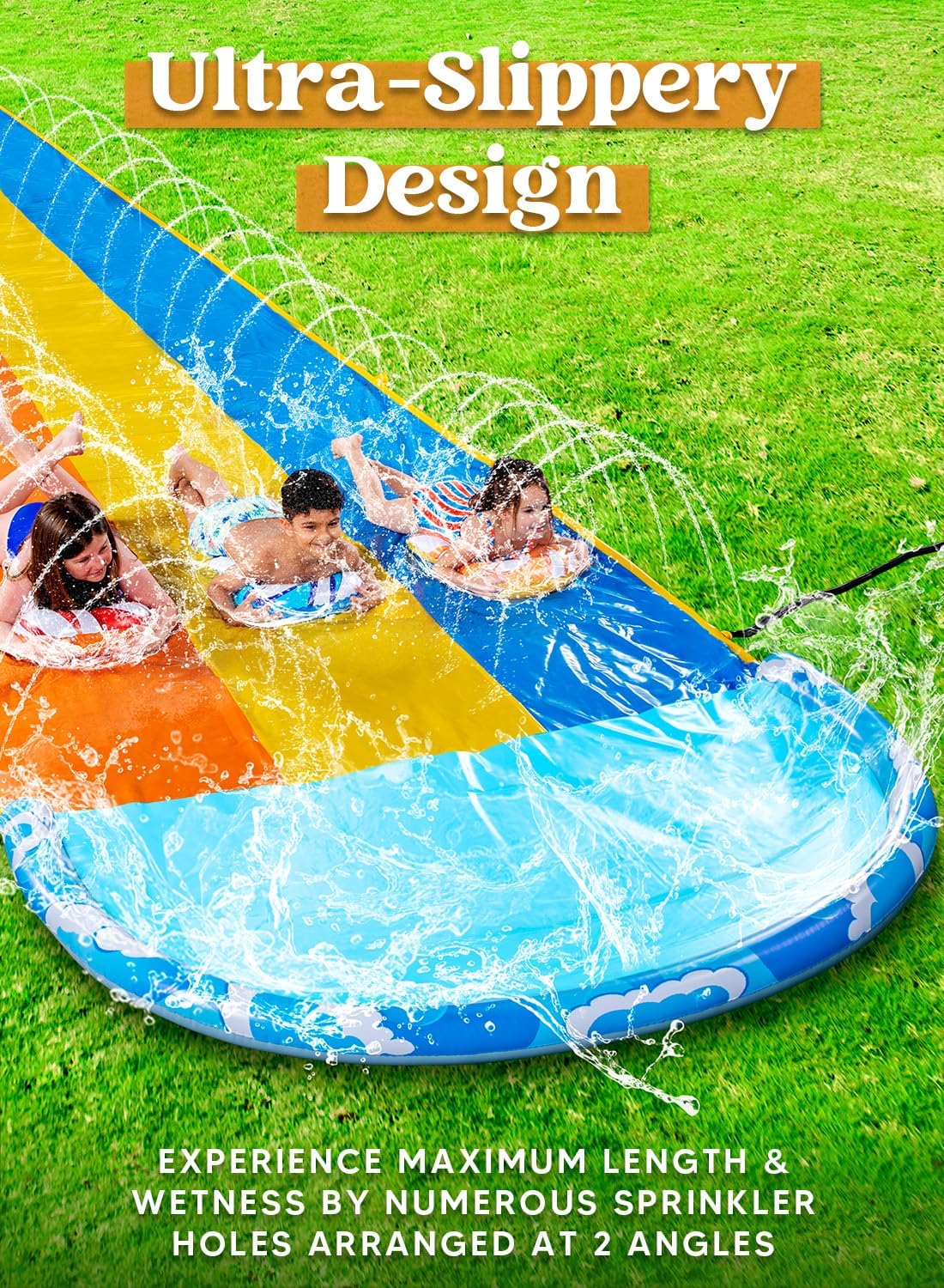 Sloosh Scivolo d'Acqua Triplo con Onde 22,5ft x 84in - immagine 4