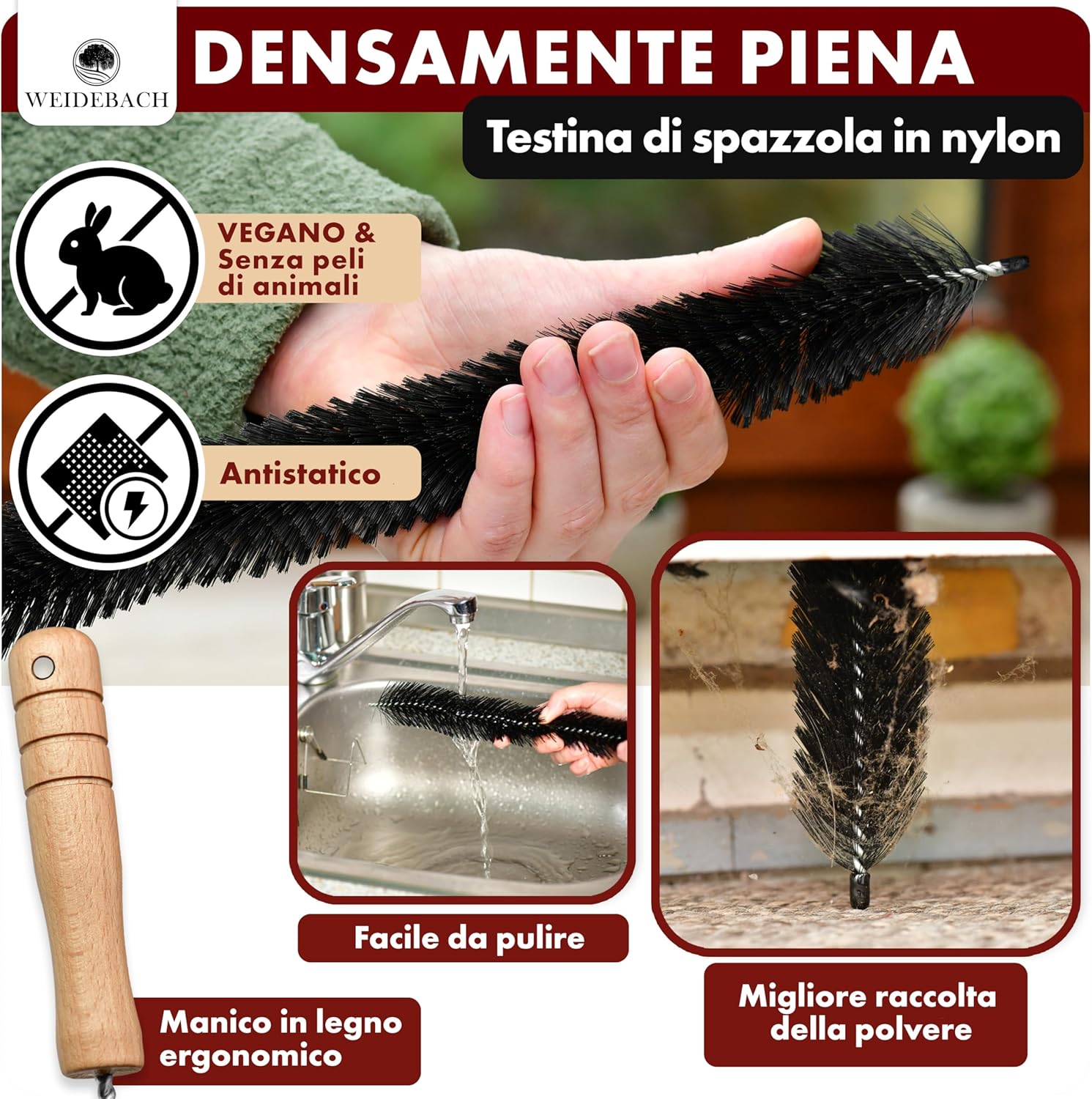 Spazzola Termosifoni Lunga 90cm in Nylon - immagine 4