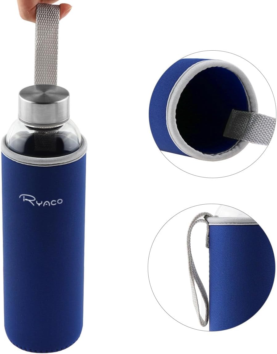 Ryaco Bottiglia d'Acqua in Vetro Trasparente 1000ml - immagine 6