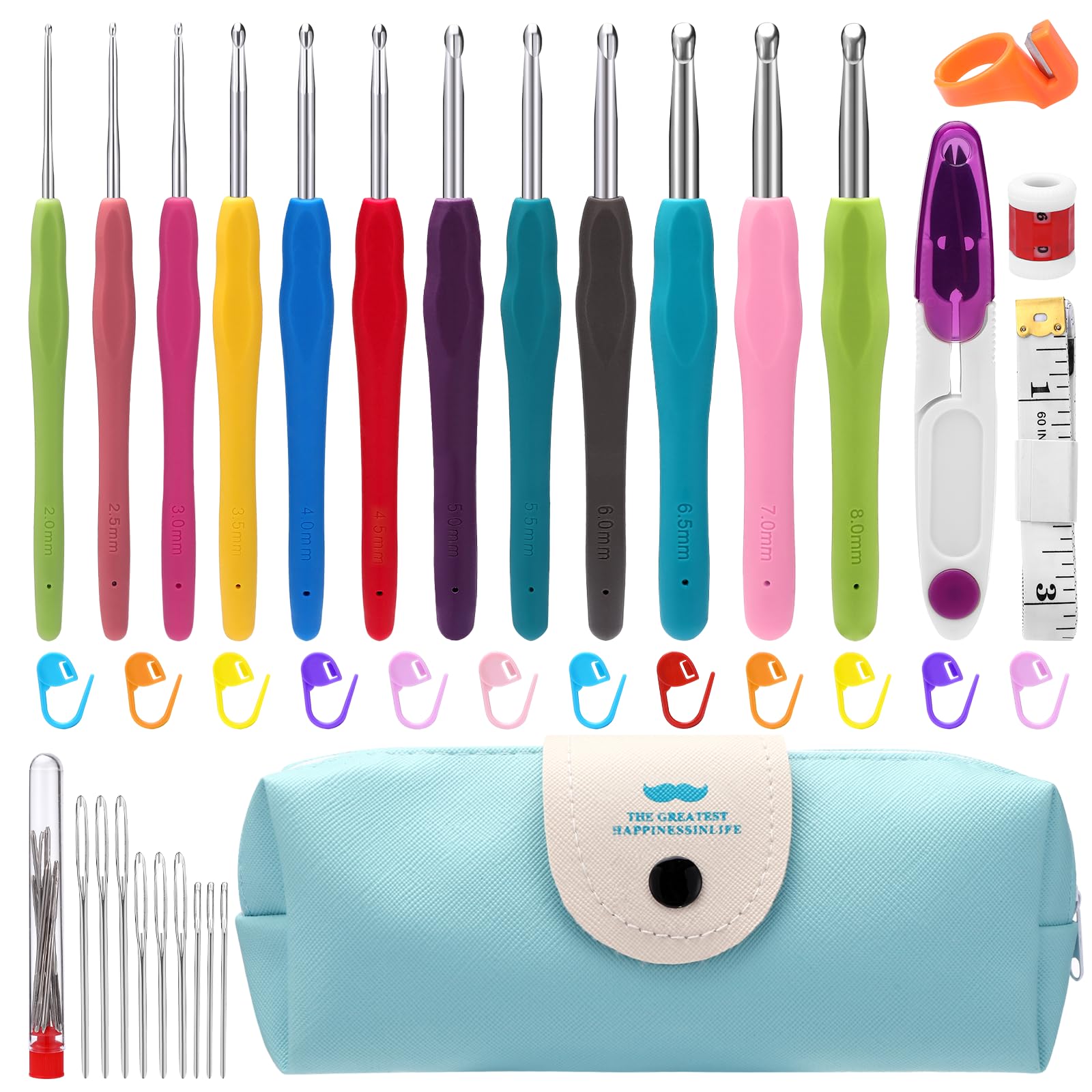 Royouzi Set Di Uncinetti 11 pezzi con Accessori