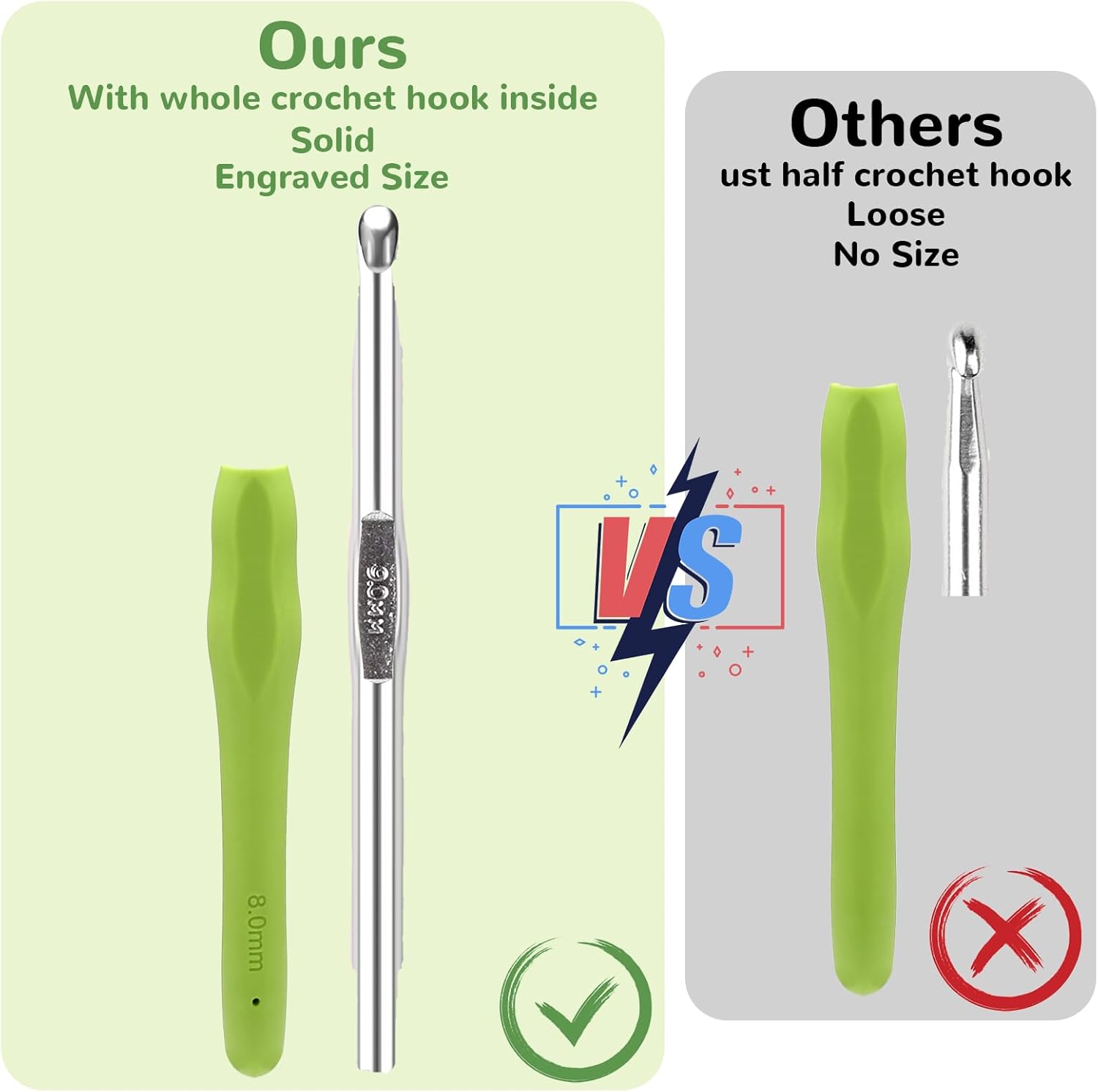 Royouzi Set Di Uncinetti 11 pezzi con Accessori - immagine 6