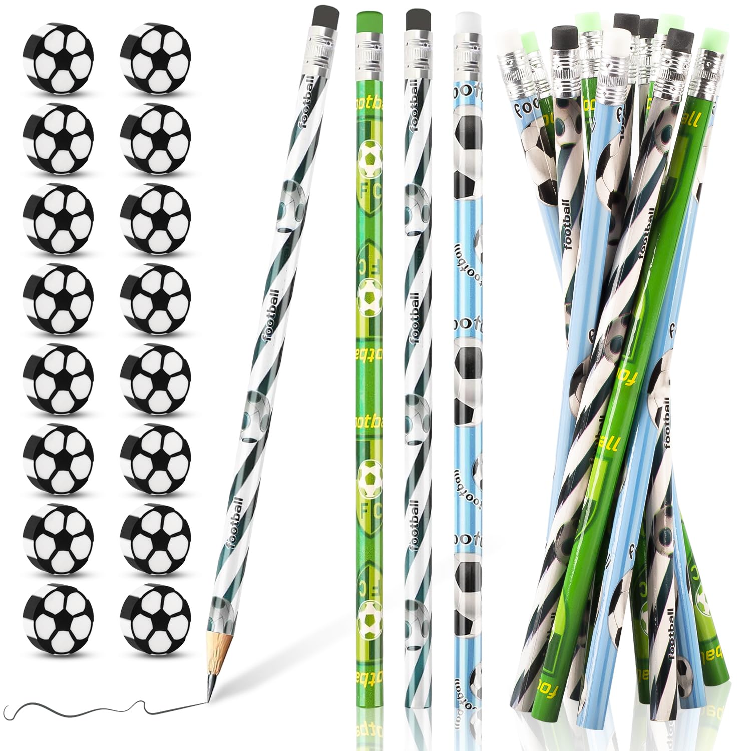 Fizdoqg Set Cancelleria Tema Calcio 48 Pezzi