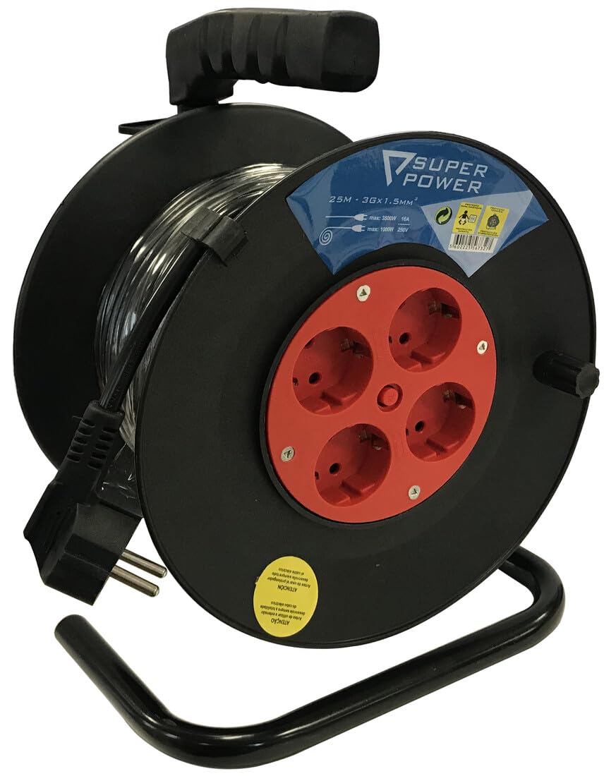 50 m estensibile 4T 3 x 1,5 mm 3600 W 16 A IP20