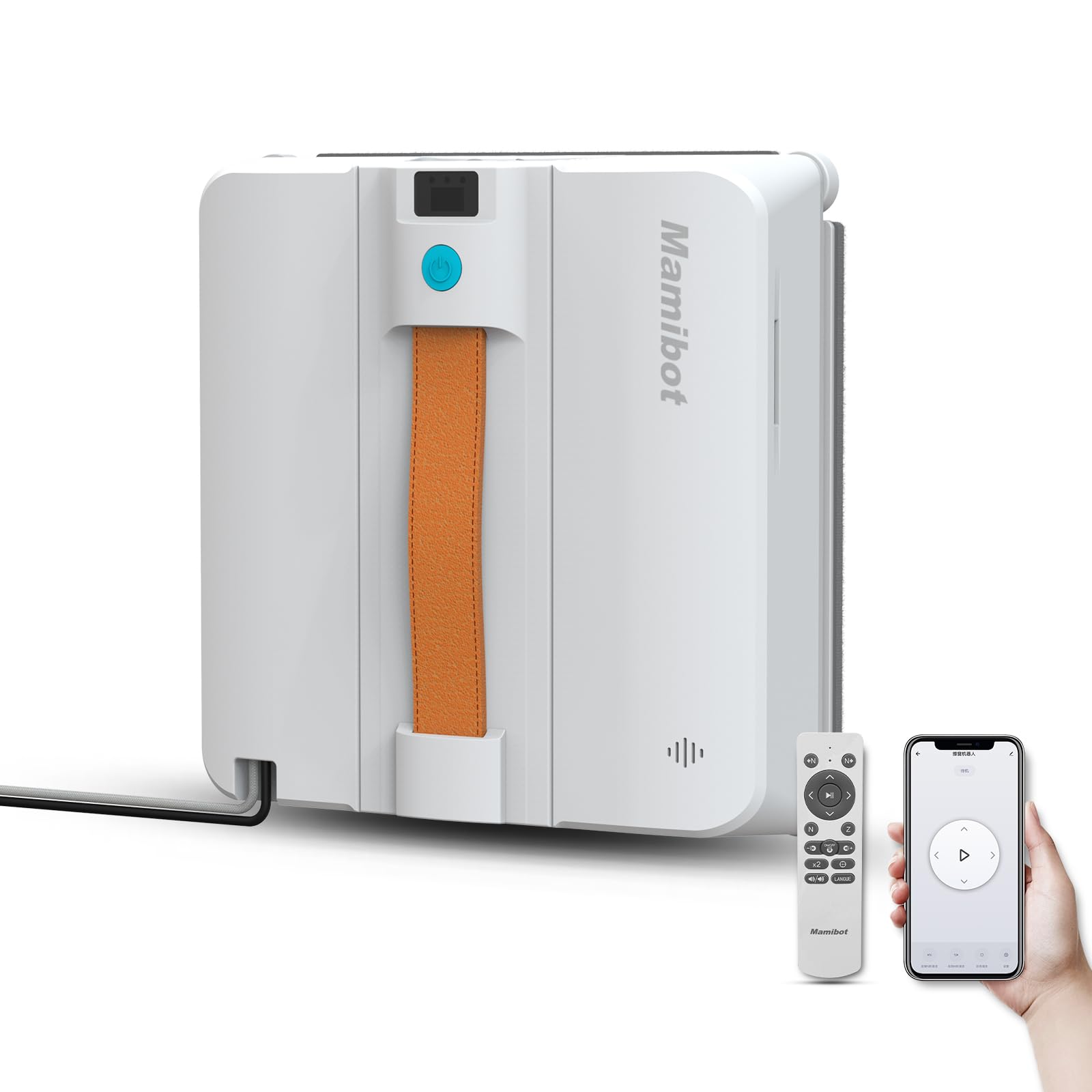 Mamibot W120-DP - Robot Pulizia Finestre con Spray, Arancione