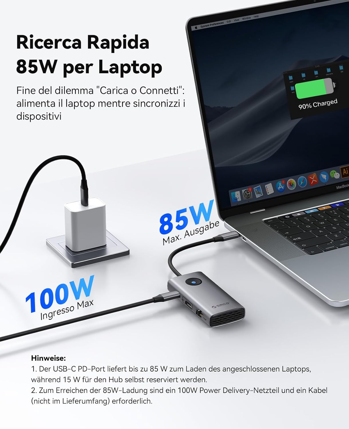 ORICO Docking Station 6 in 1 Hub USB C - immagine 6