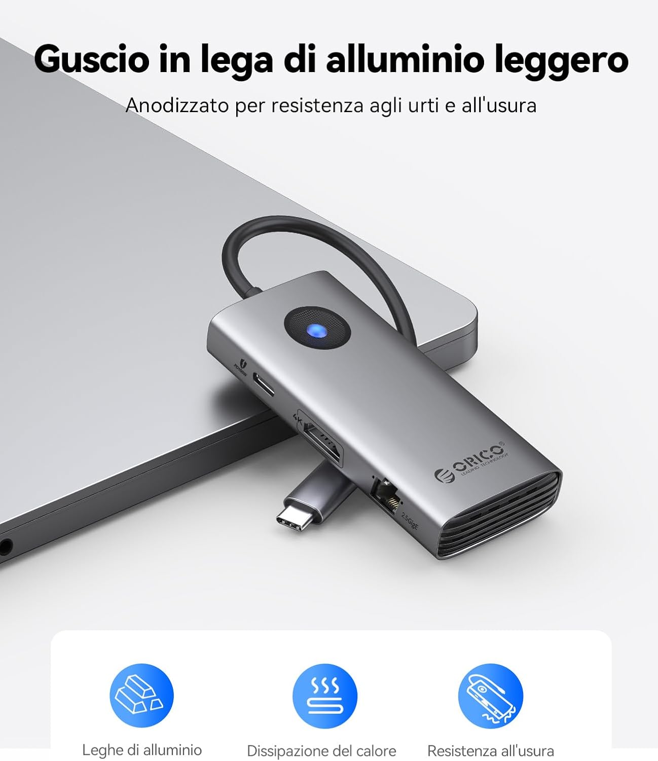 ORICO Docking Station 6 in 1 Hub USB C - immagine 7