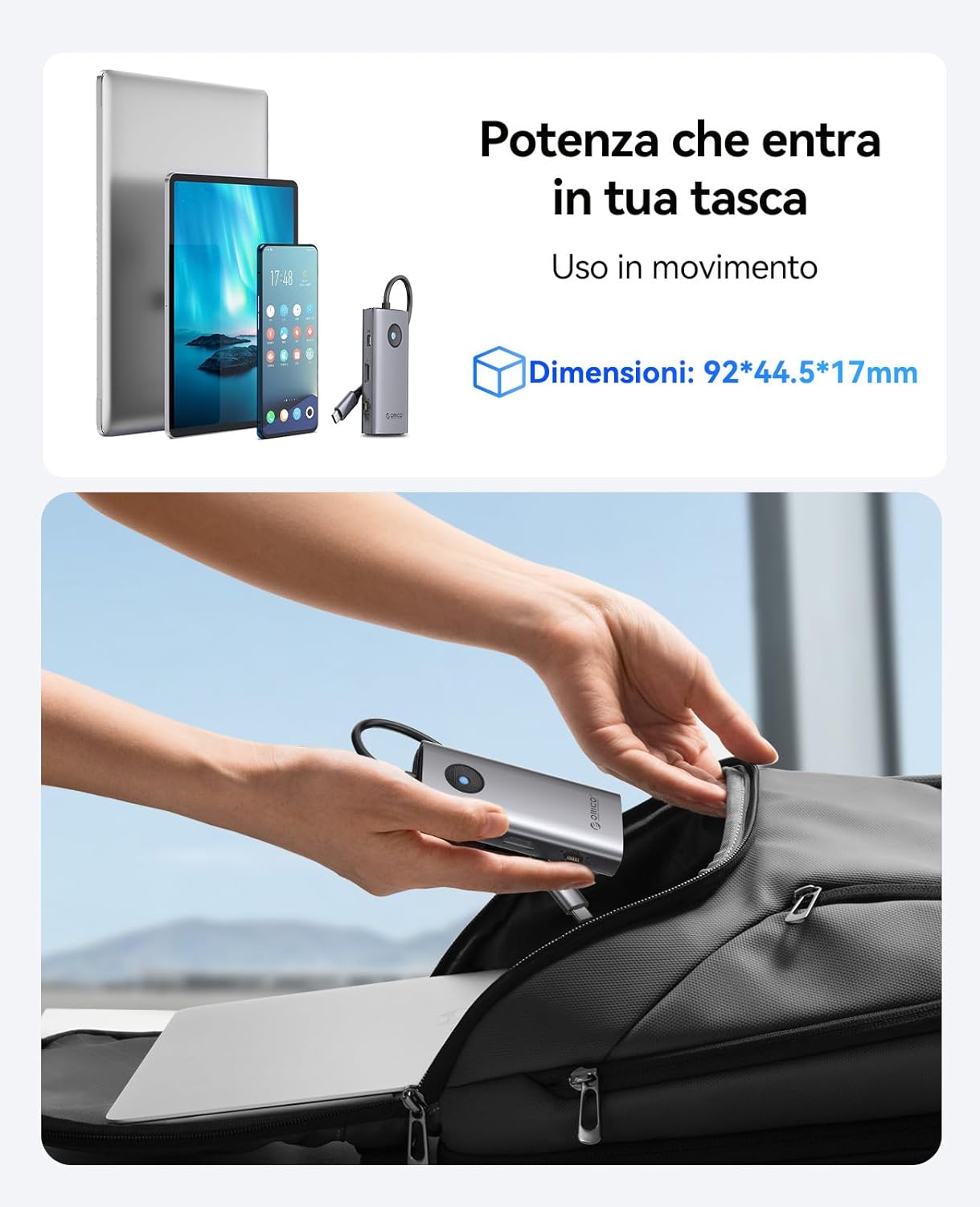 ORICO Docking Station 6 in 1 Hub USB C - immagine 8