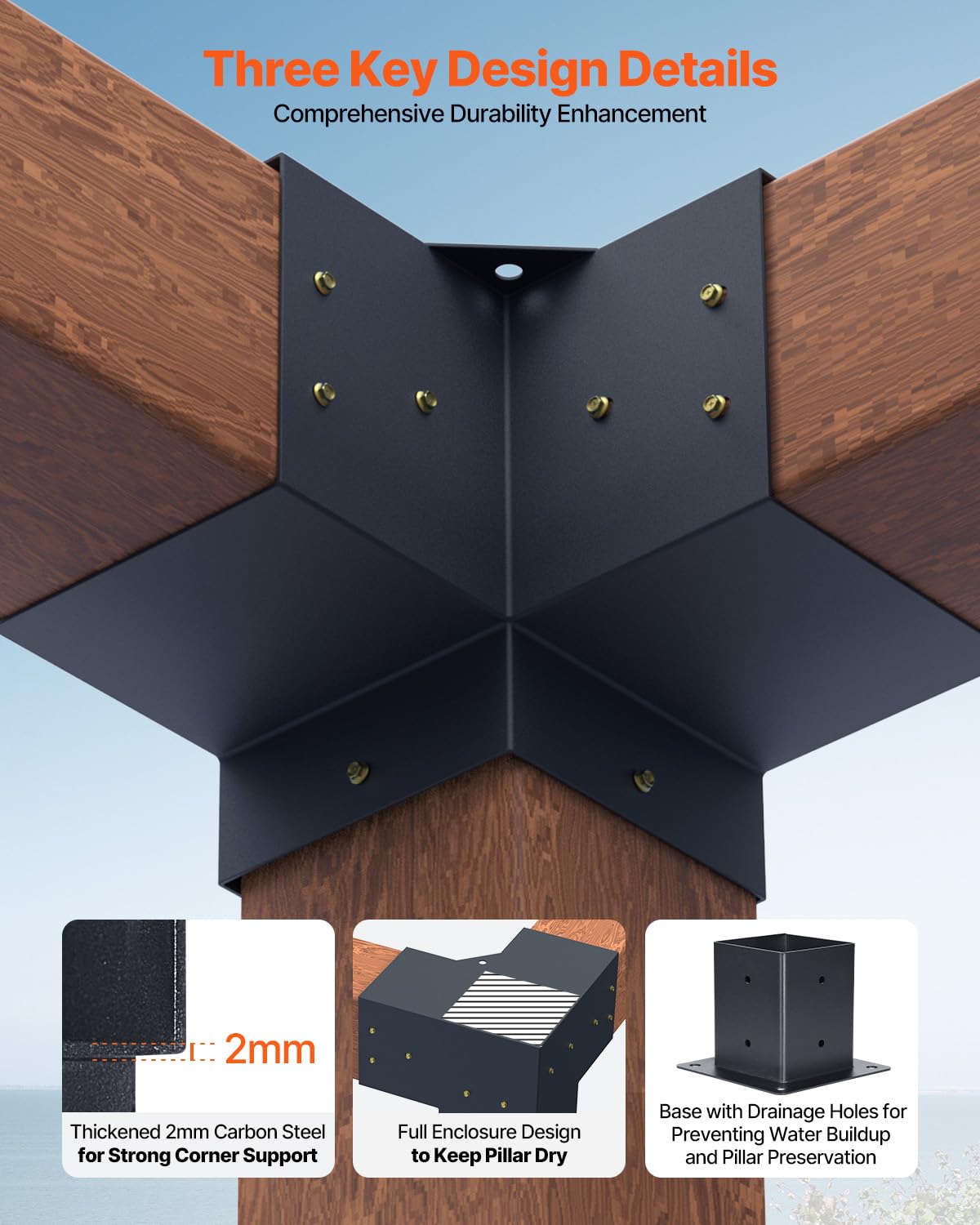 Vevor Kit Staffe per Pergolato 101,6x101,6cm - immagine 3