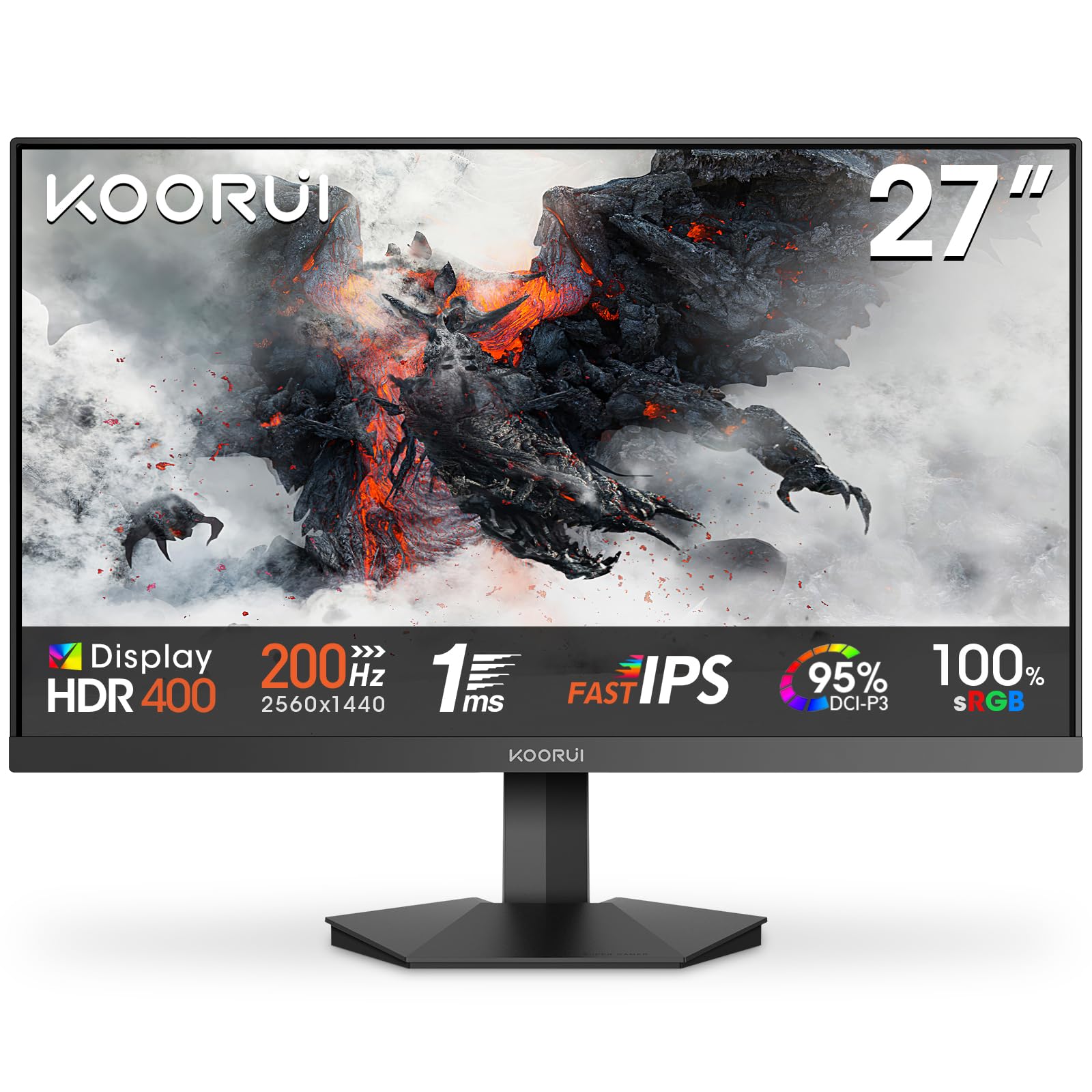 Koorui G2721P - Monitor Gaming 27" Quad HD 200Hz