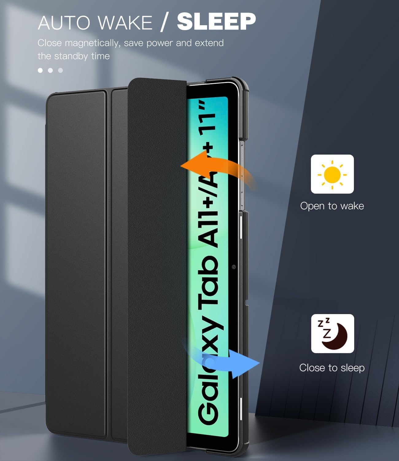 Timovo Cover Samsung Galaxy Tab A11+/A9+ 11 Pollici - Nero - immagine 5