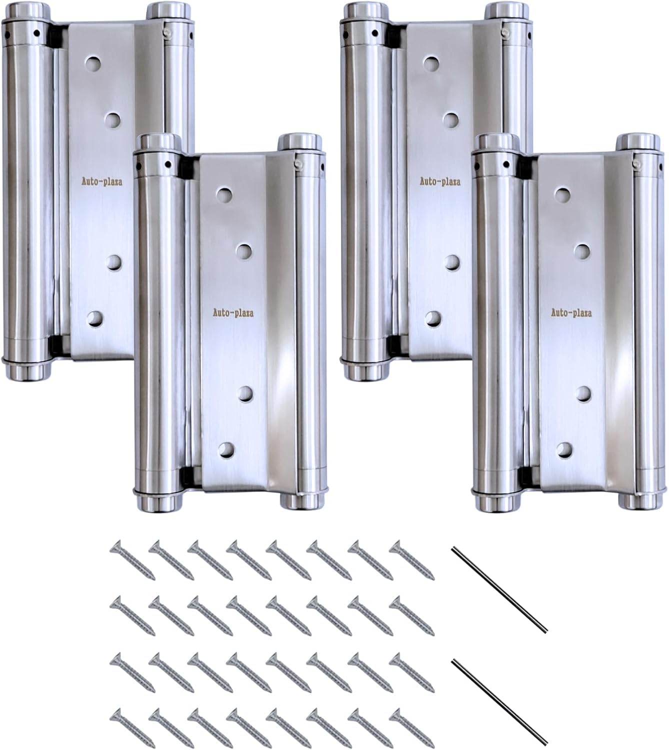 Cerniere a Molla Doppia Azione in Acciaio Inox 150mm, Argento