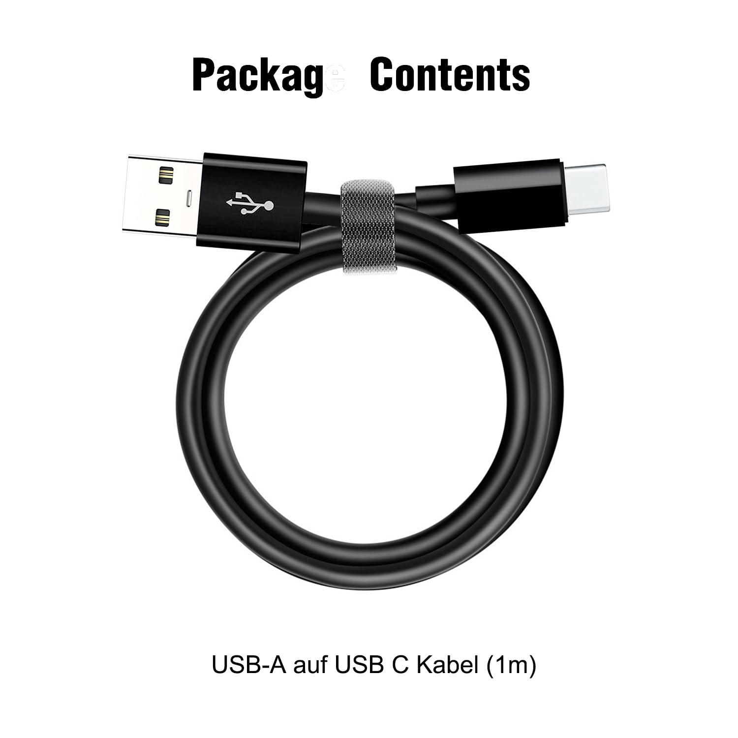 Cavo di Ricarica Auto Carplay USB-C a USB 1m, Nero - immagine 5