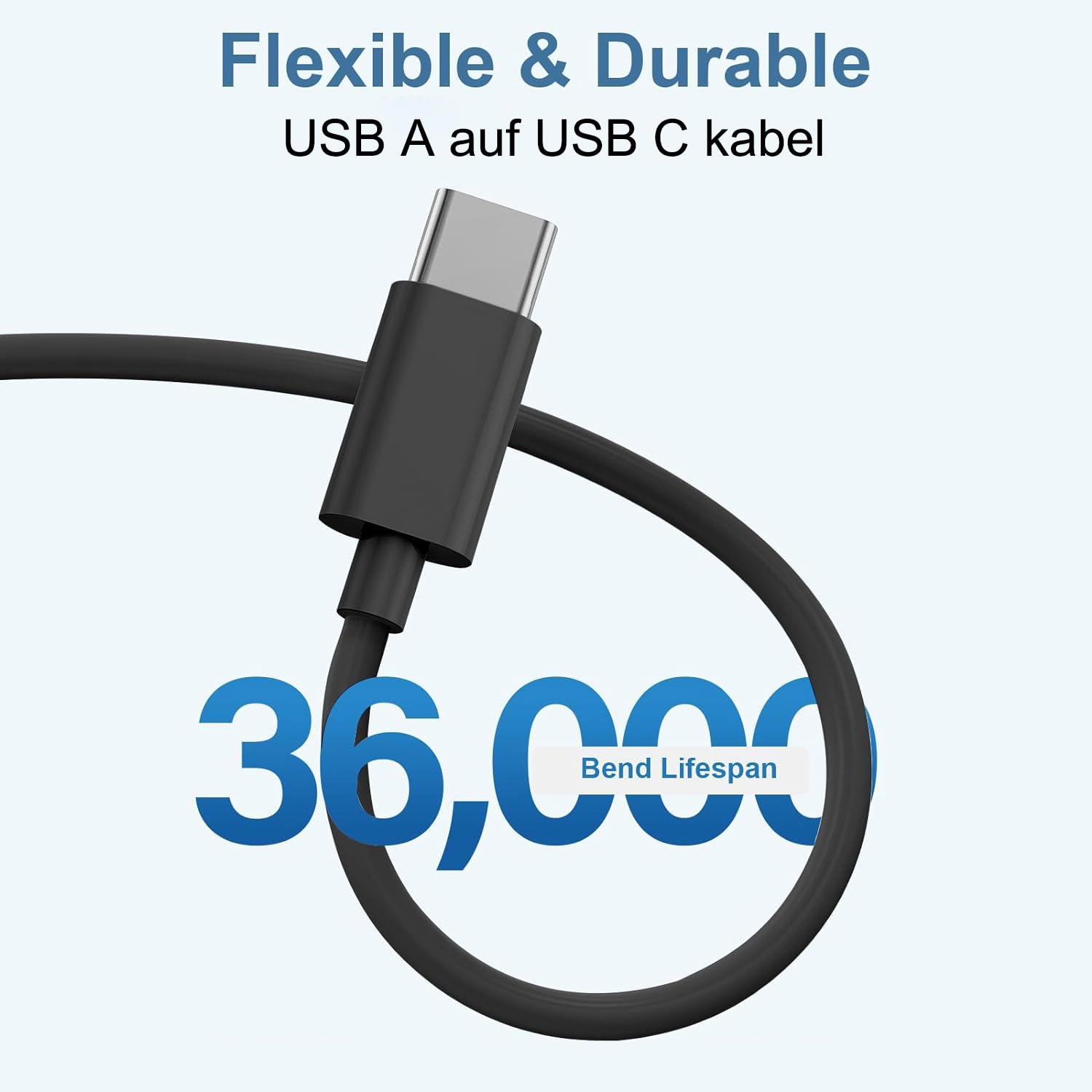 Cavo di Ricarica Auto Carplay USB-C a USB 1m, Nero - immagine 6