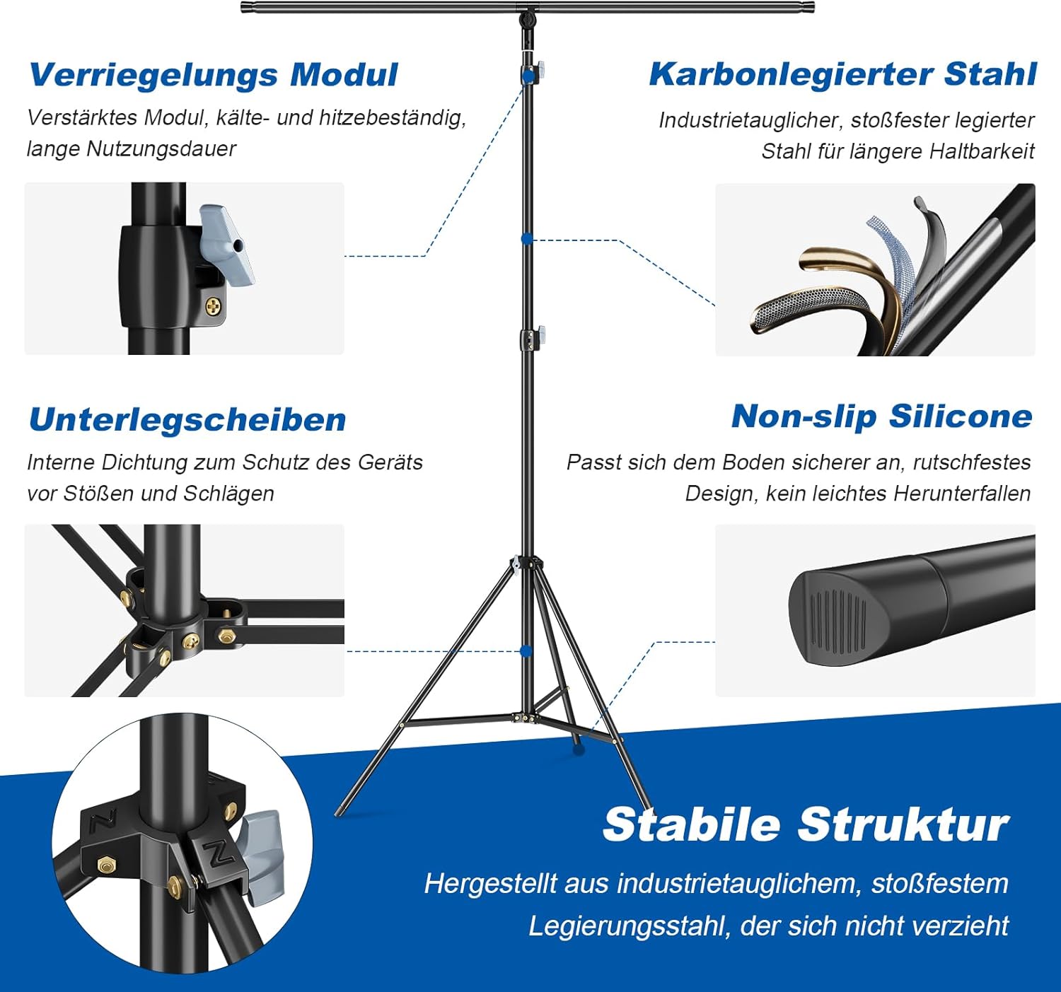 Soonpho Supporto per Sfondo a T 2,68x2,06m - immagine 2