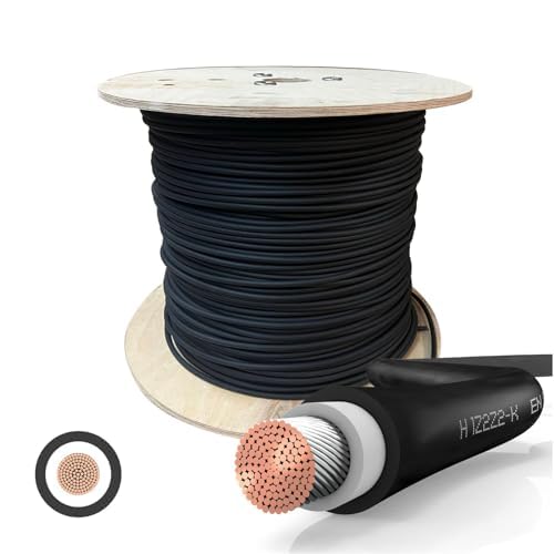 Cavo solare al metro, 4 mm², H1Z2Z2-K, certificato, rosso, nero, blu, 5 m, 500 m