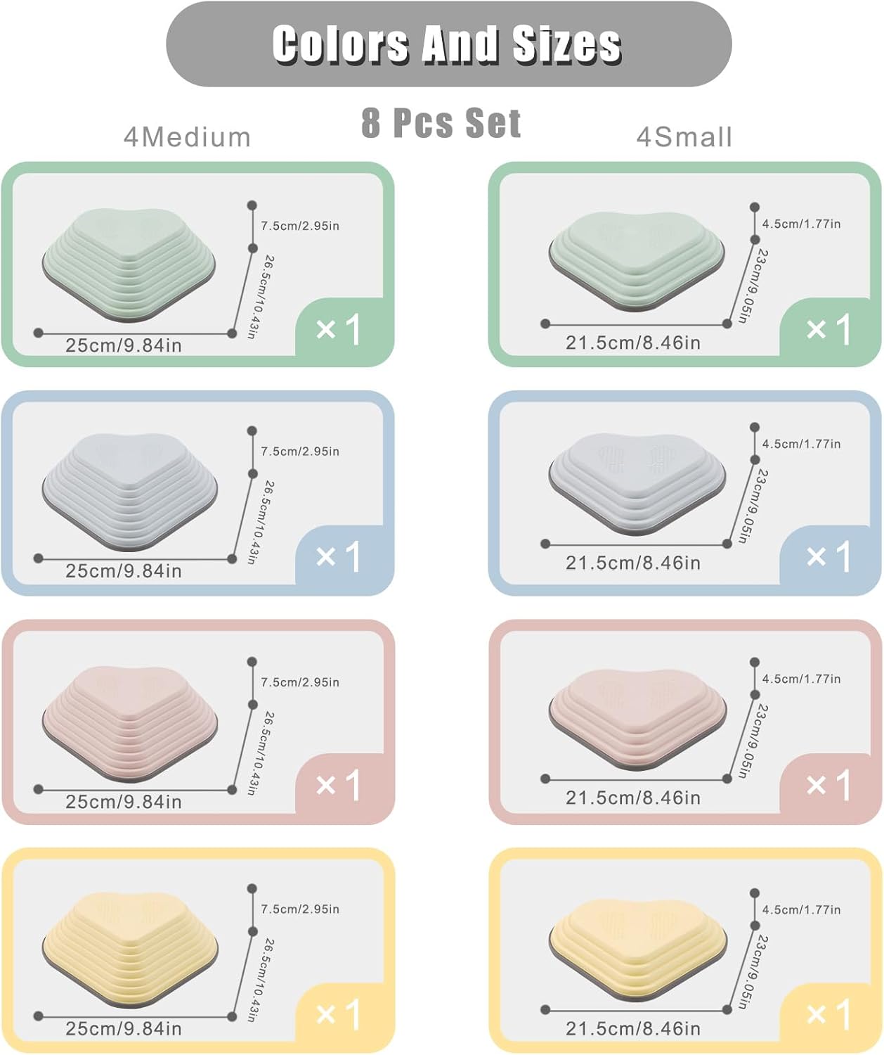 8 Pezzi Pietre Antiscivolo Durevoli per Bambini - immagine 2