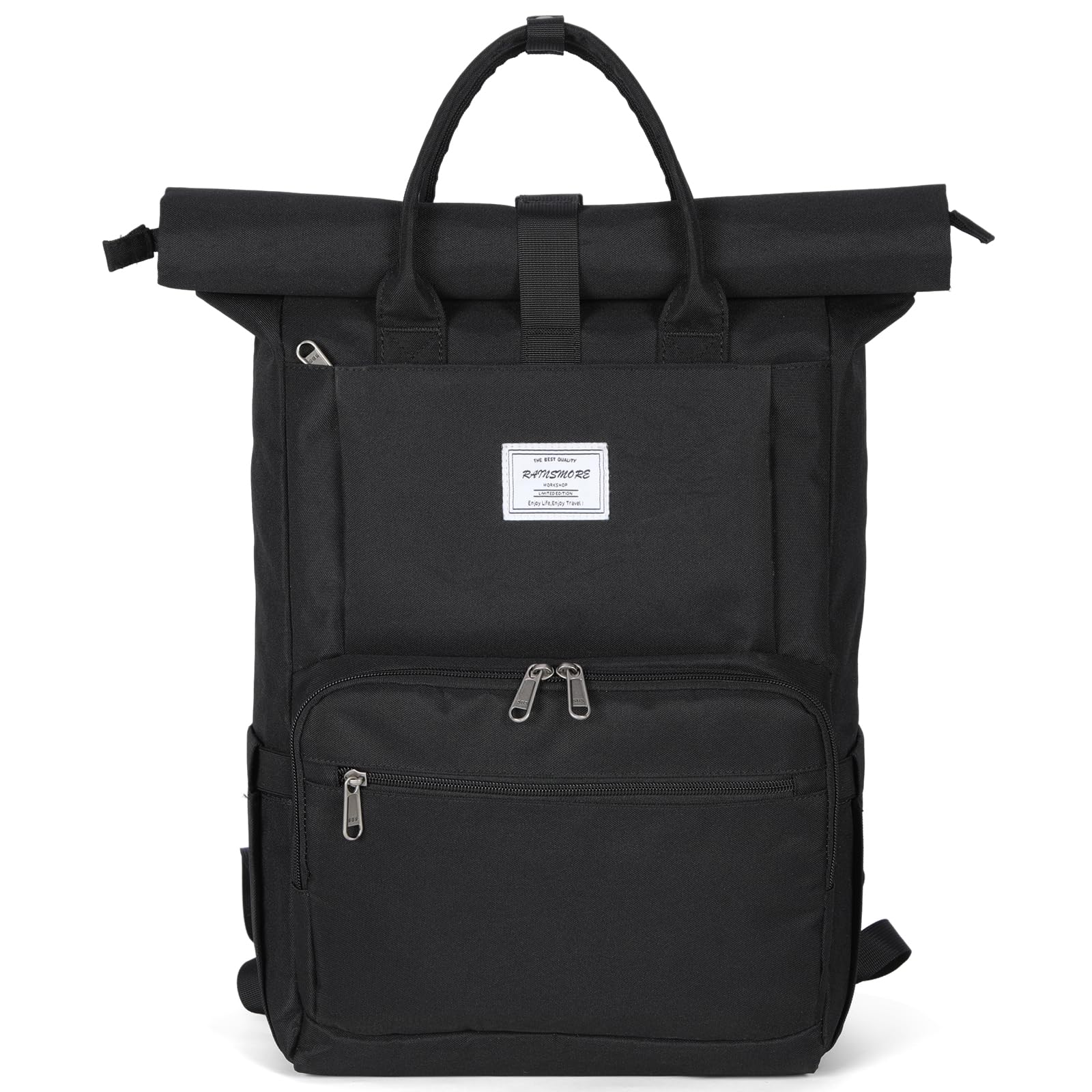 RAINSMORE Zaino Rolltop Impermeabile con Porta USB