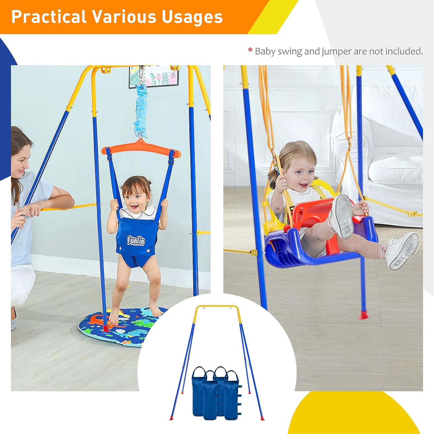 Funlio Supporto Pieghevole per Altalena Bambini - immagine 2