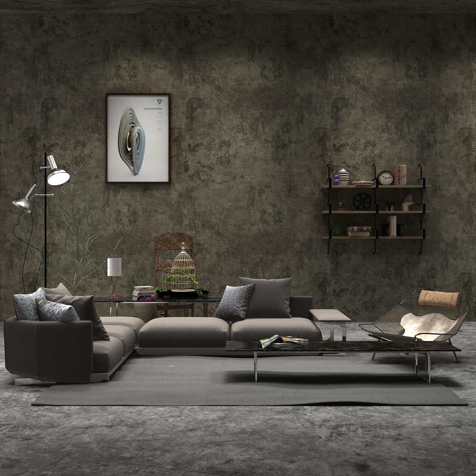 TOTIO Carta da parati 80 cm x 4 m Grigio Scuro