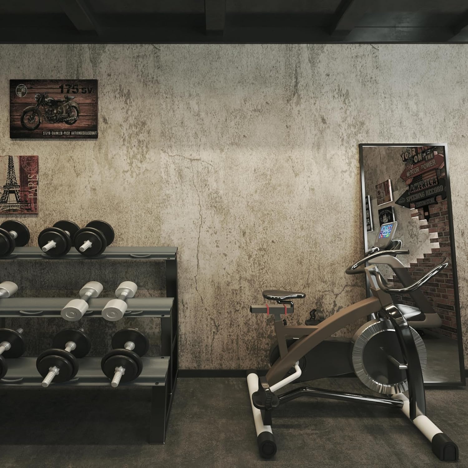 TOTIO Carta da parati 80 cm x 4 m Grigio Scuro - immagine 3