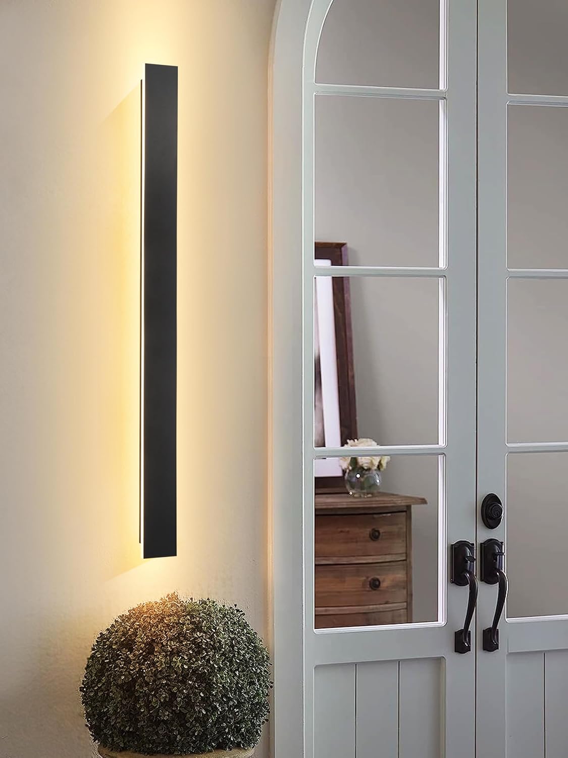 Yueeu 150CM Applique da Parete Esterno LED Lunga Nera IP65 - immagine 8