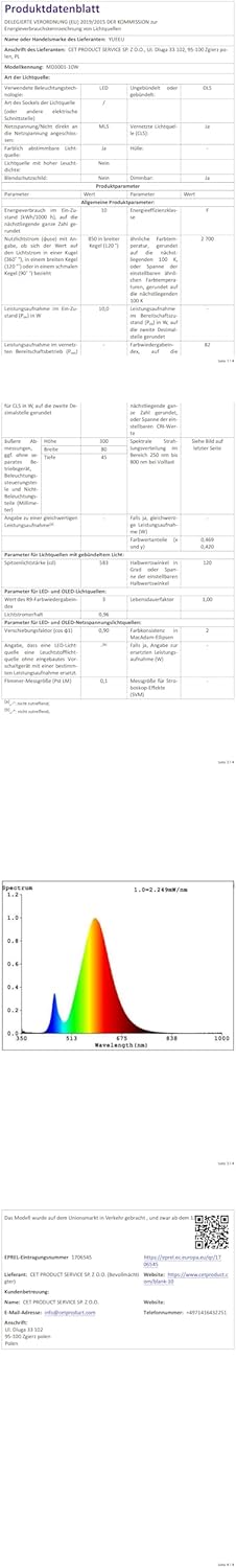 Yueeu 150CM Applique da Parete Esterno LED Lunga Nera IP65 - immagine 9