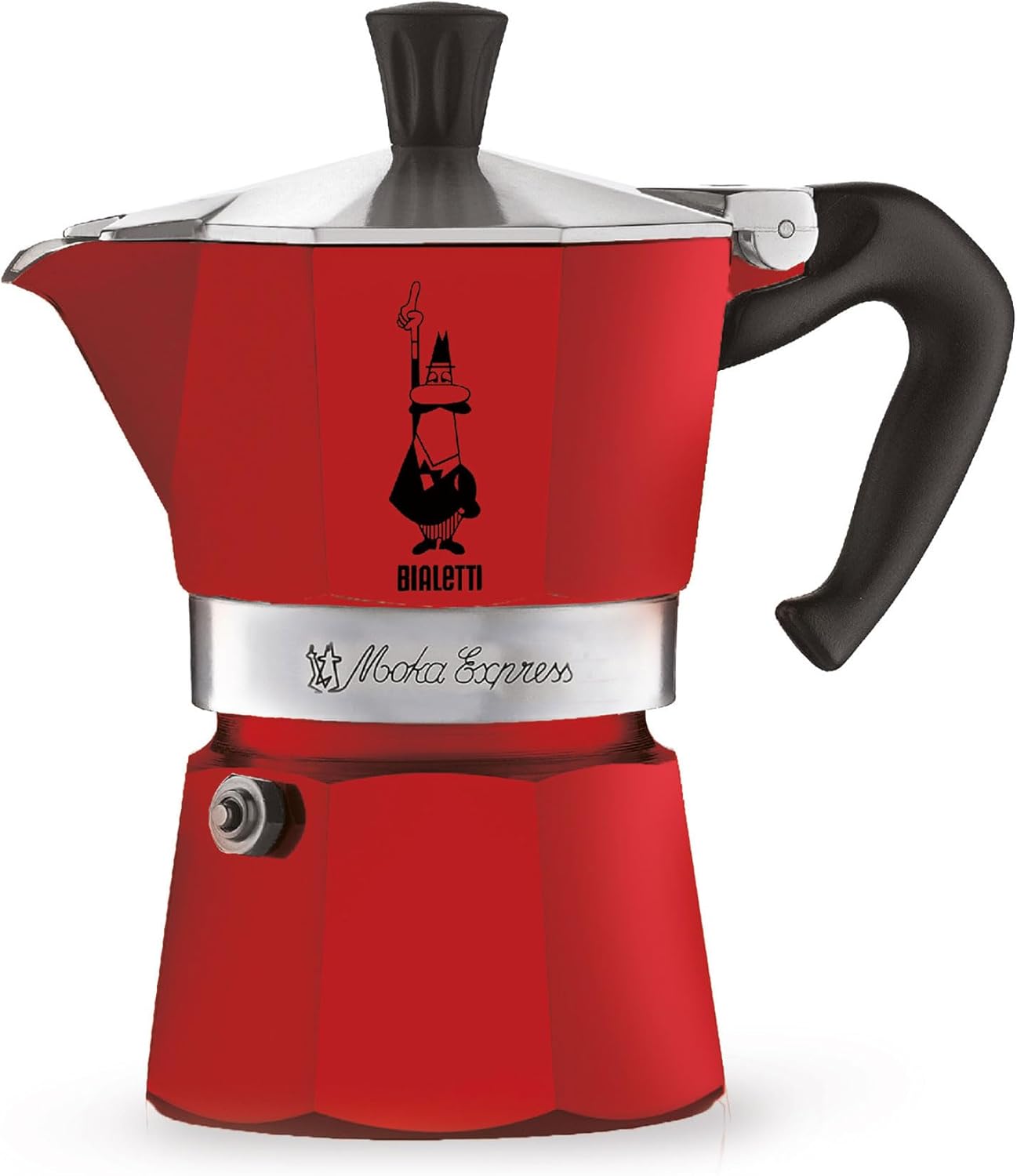 Bialetti Moka Express Color - Caffettiera 1 Tazza, Rosso - immagine 1