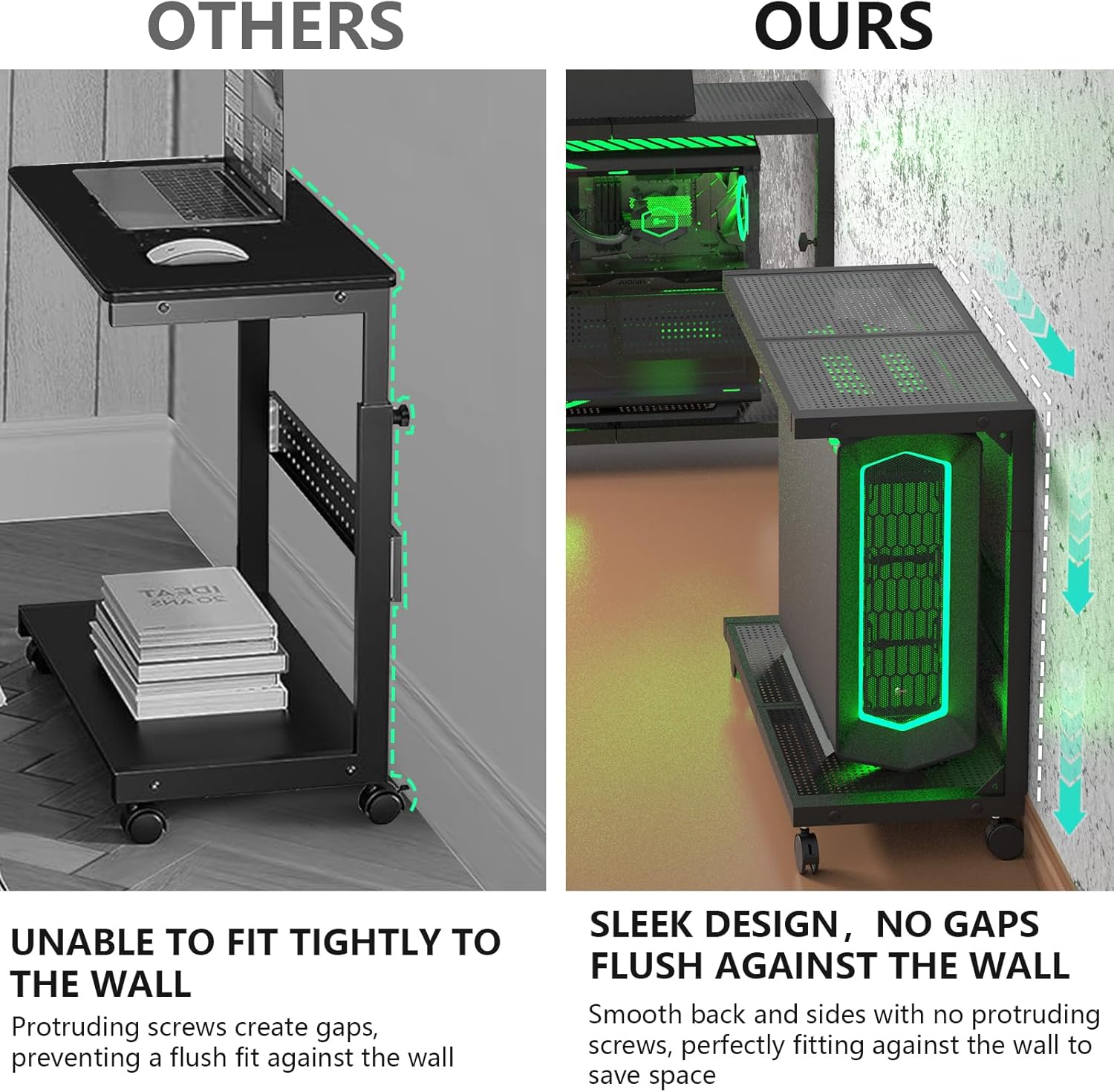 Moricher Supporto a Torre per Computer Regolabile 2 Livelli - immagine 5