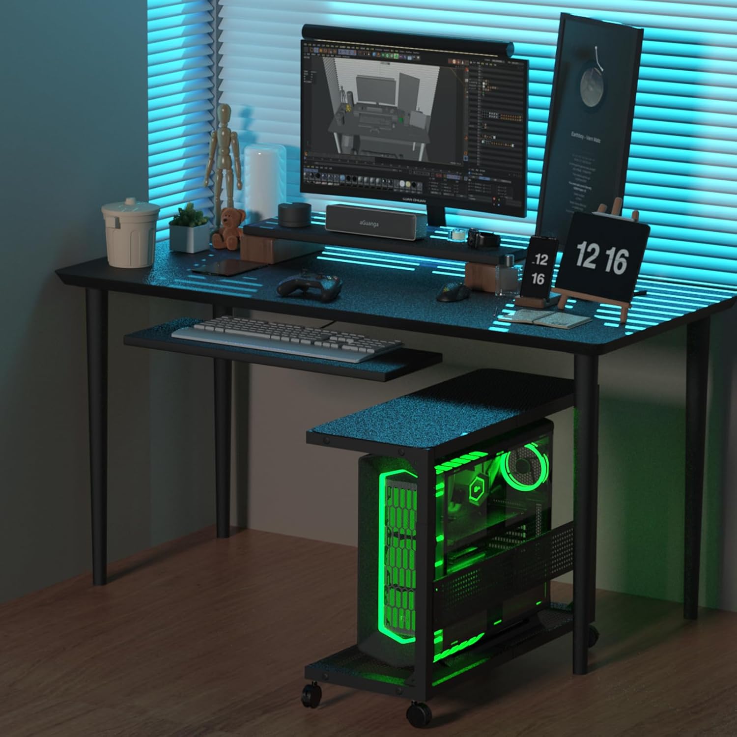 Moricher Supporto a Torre per Computer Regolabile 2 Livelli - immagine 7