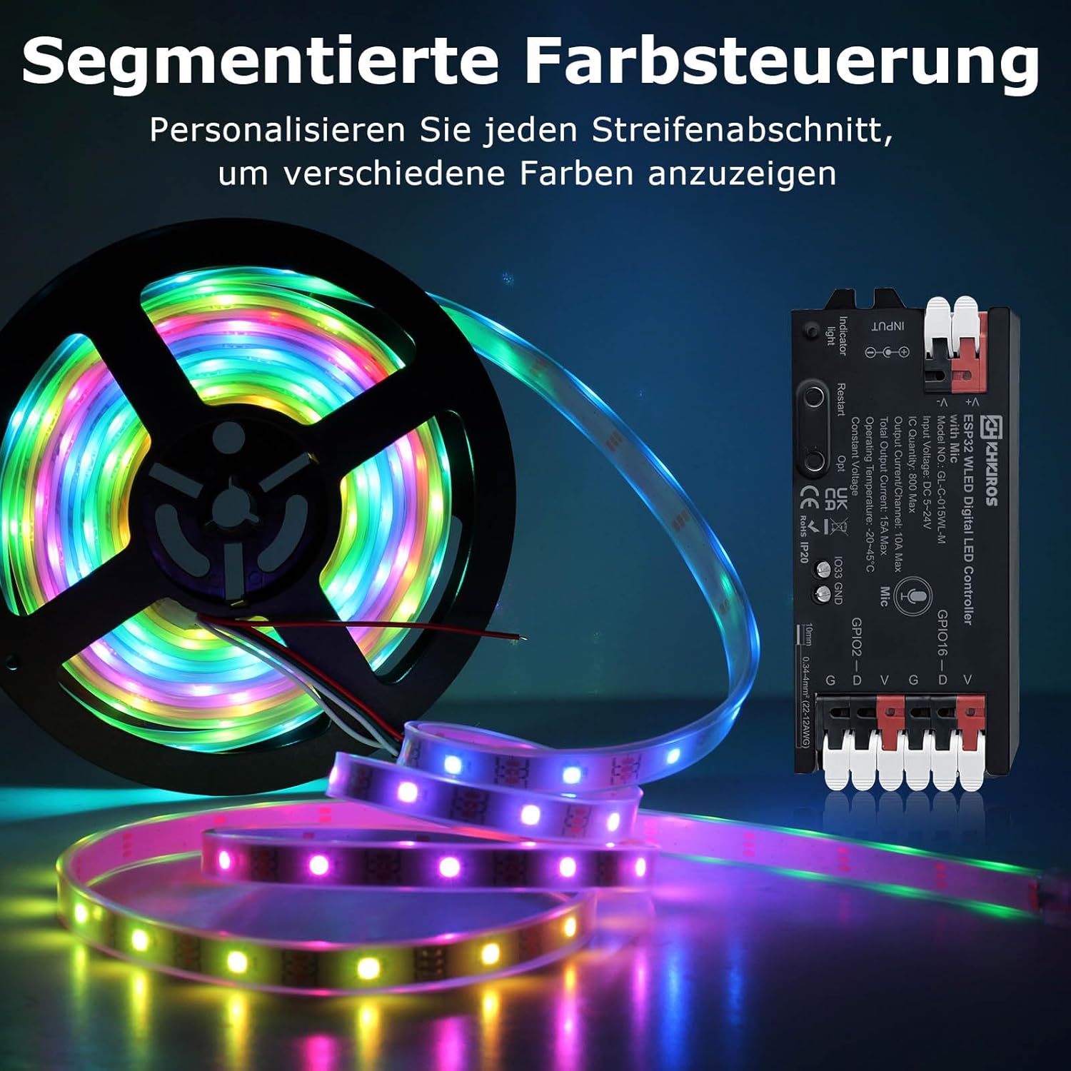 Controller WLED con Microfono per Strisce LED - immagine 2