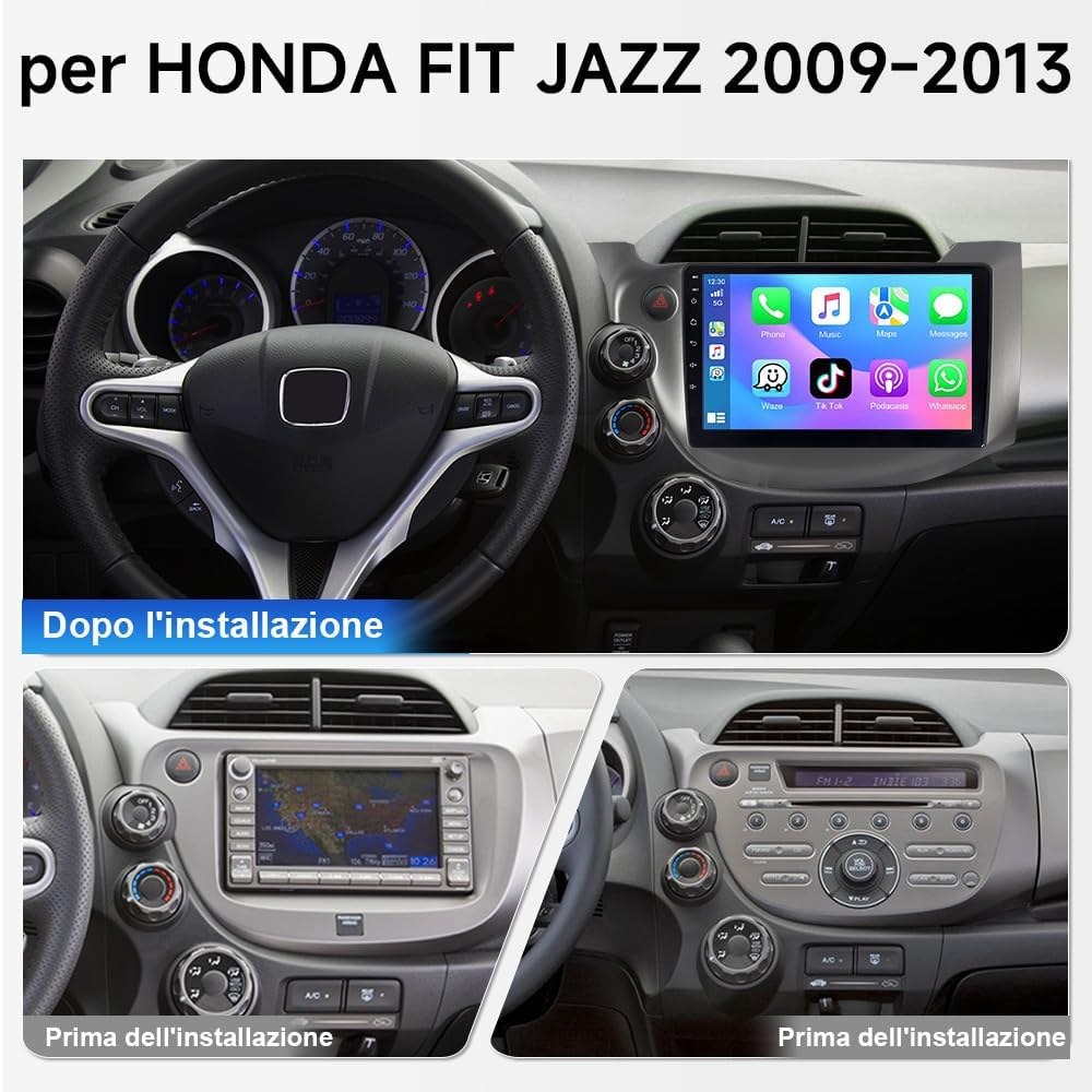 Autoradio Android 15 per Honda Jazz Fit 2007-2014 - immagine 2