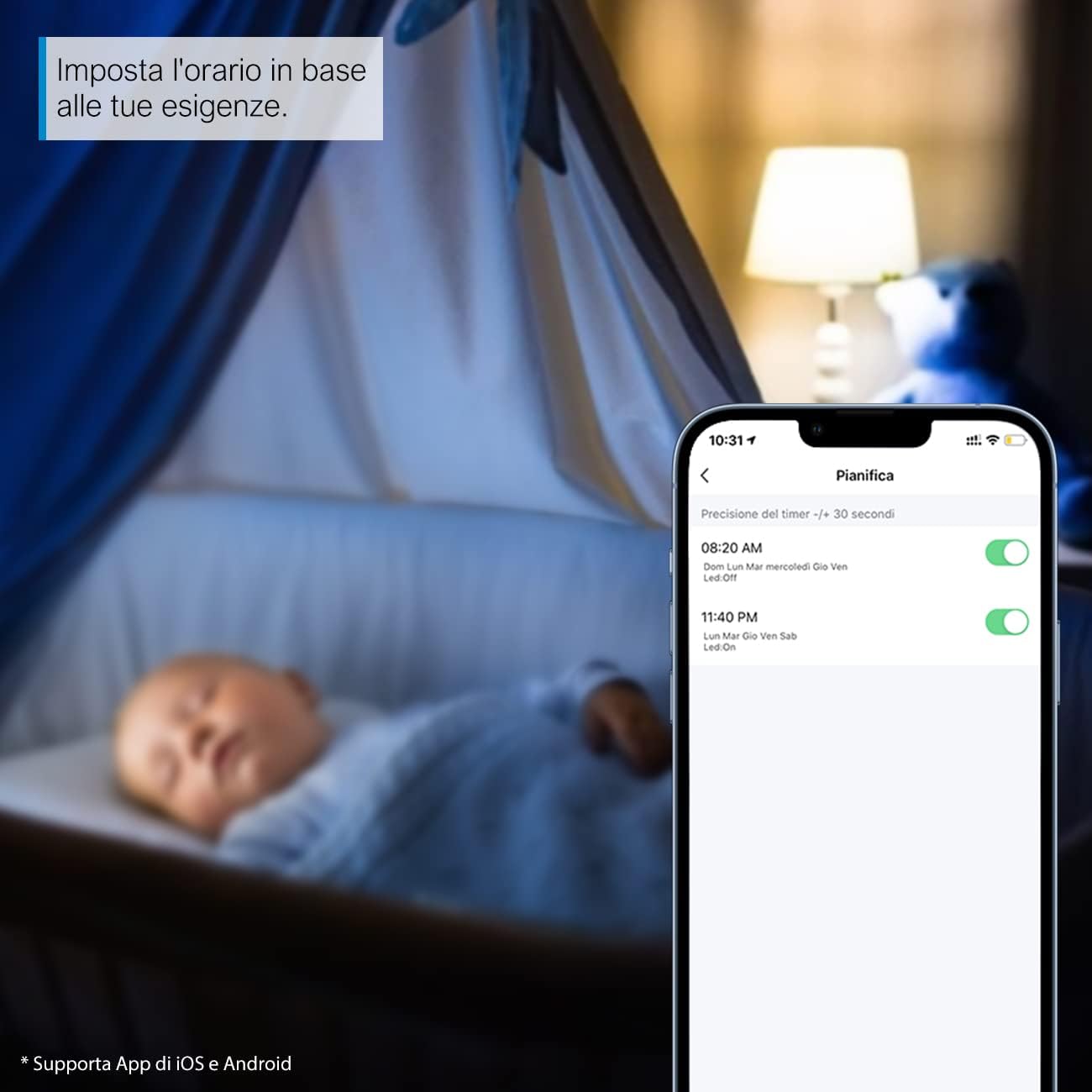 Lvwit Lampadina Smart E14 Wifi G45 - 4 Pezzi - immagine 4