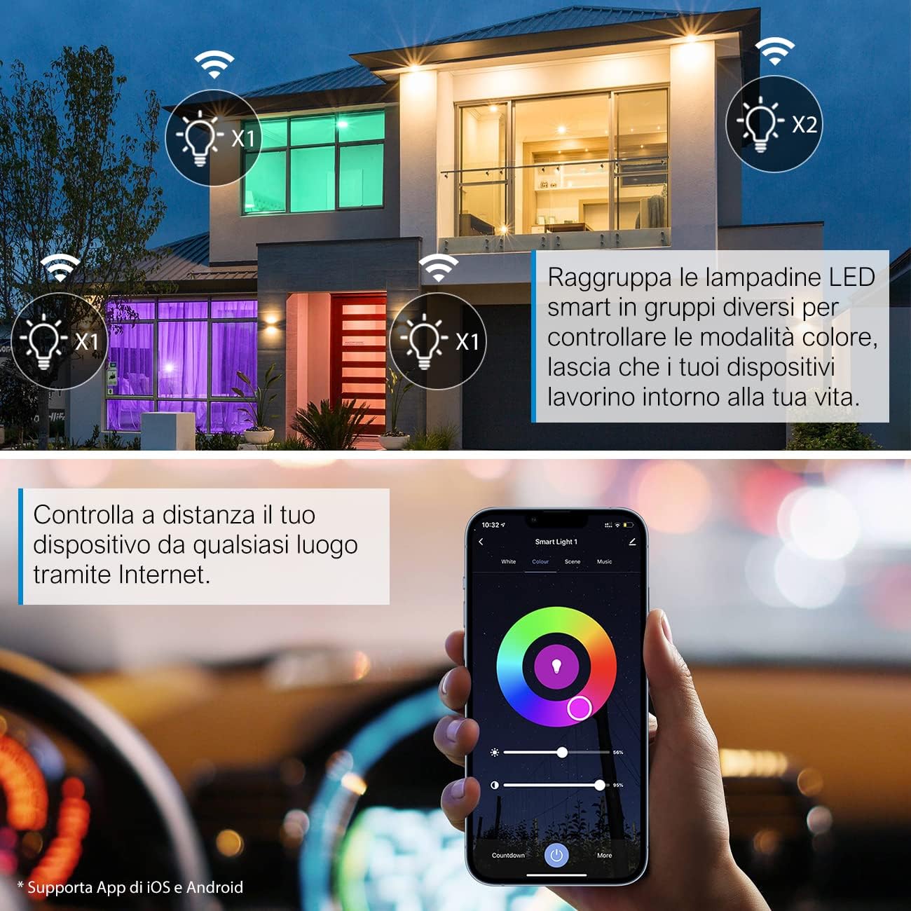 Lvwit Lampadina Smart E14 Wifi G45 - 4 Pezzi - immagine 6